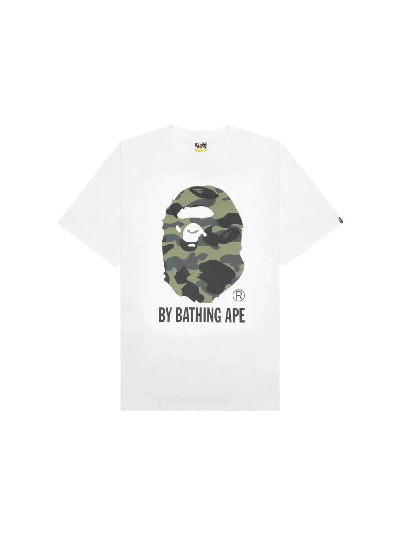 Мужская футболка с камуфляжным принтом BAPE 1st Camo By Bathing Ape Tee (FW25) BAPE — изображение 1 из 1, белый/зеленый