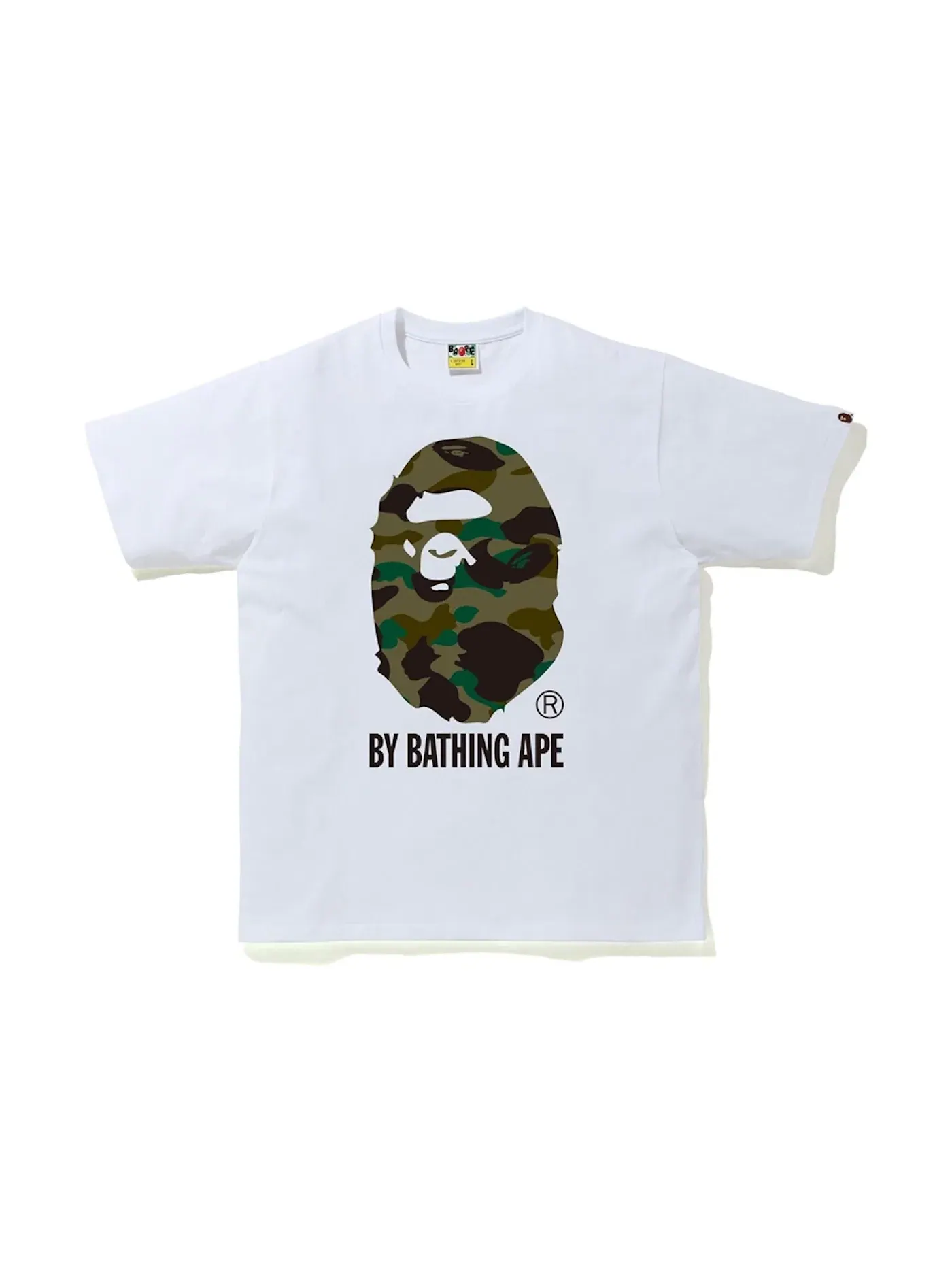 Мужская футболка с принтом BAPE 1st Camo By Bathing Ape Tee BAPE — изображение 1 из 1, белый/зеленый