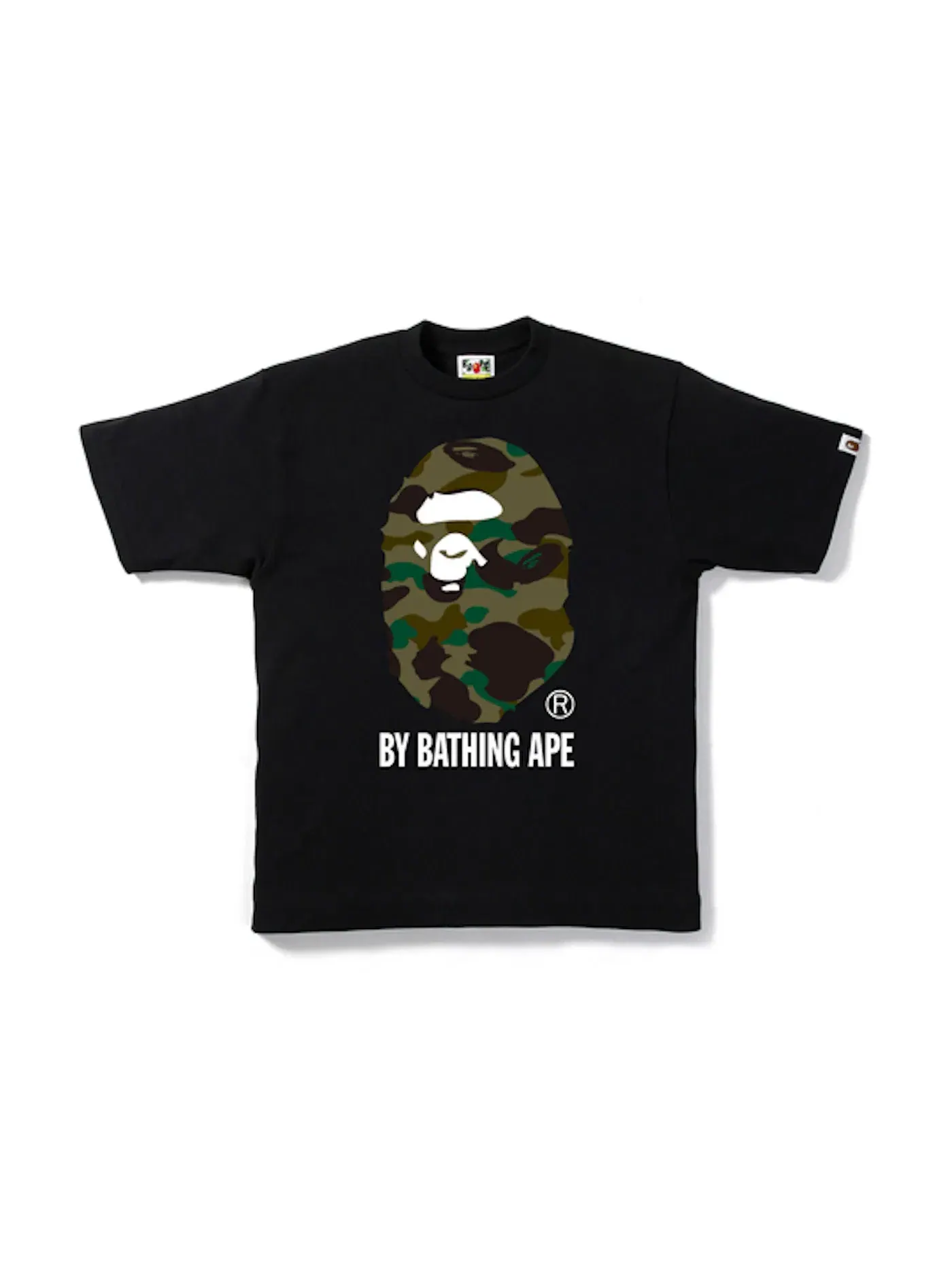 Мужская футболка с камуфляжным принтом Tee BAPE — изображение 1 из 1, черный/оливковый