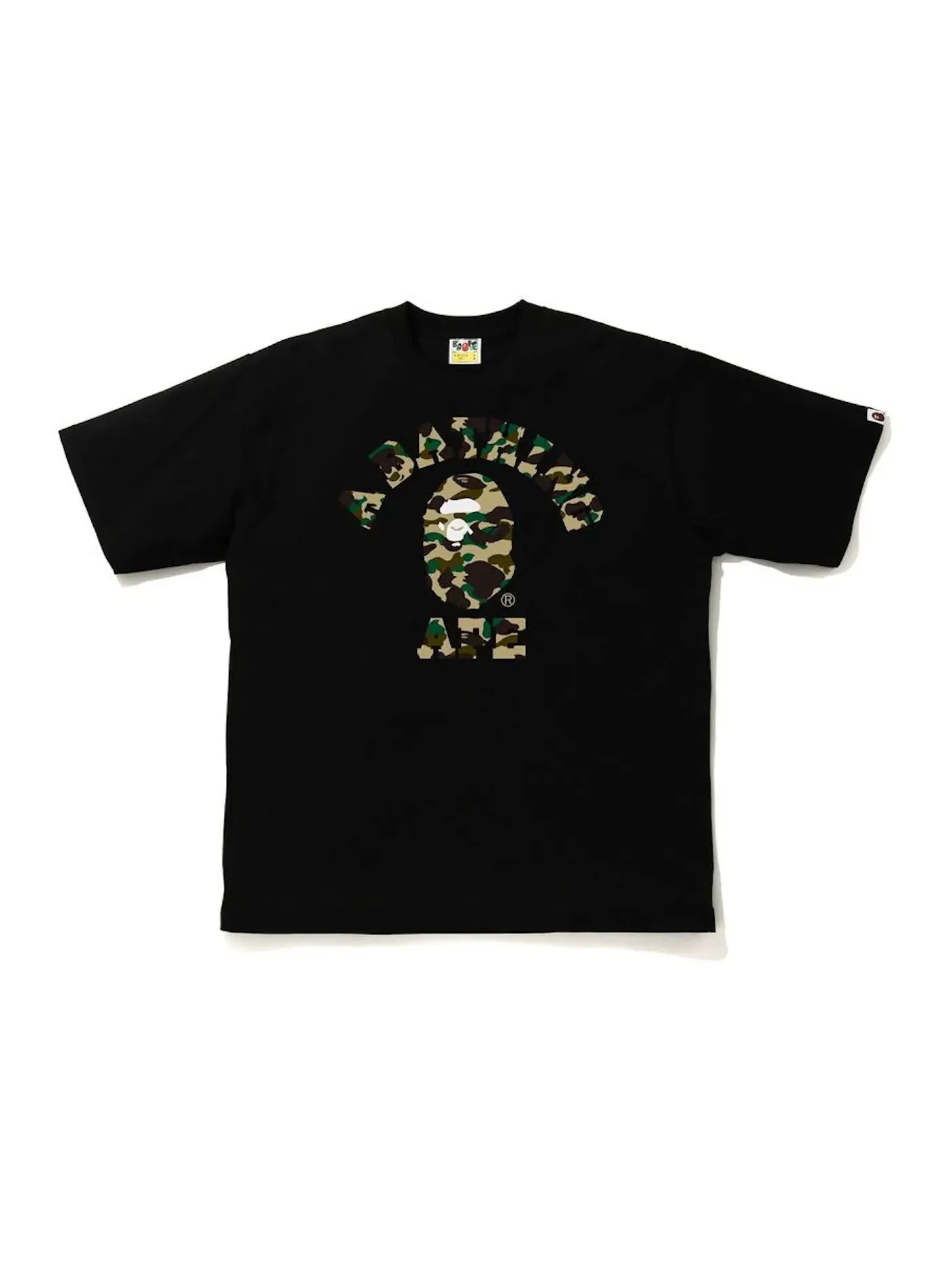 Мужская футболка с принтом Relaxe Fit Tee BAPE — изображение 1 из 1, черный/желтый