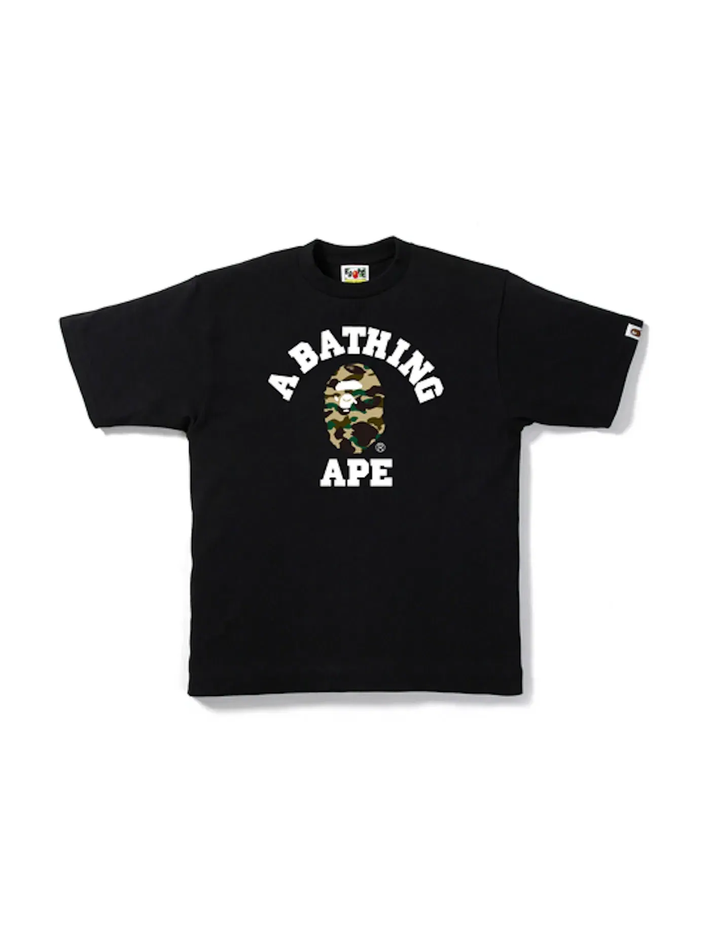Мужская футболка с камуфляжным принтом BAPE Tee — изображение 1 из 1, черный/желтый