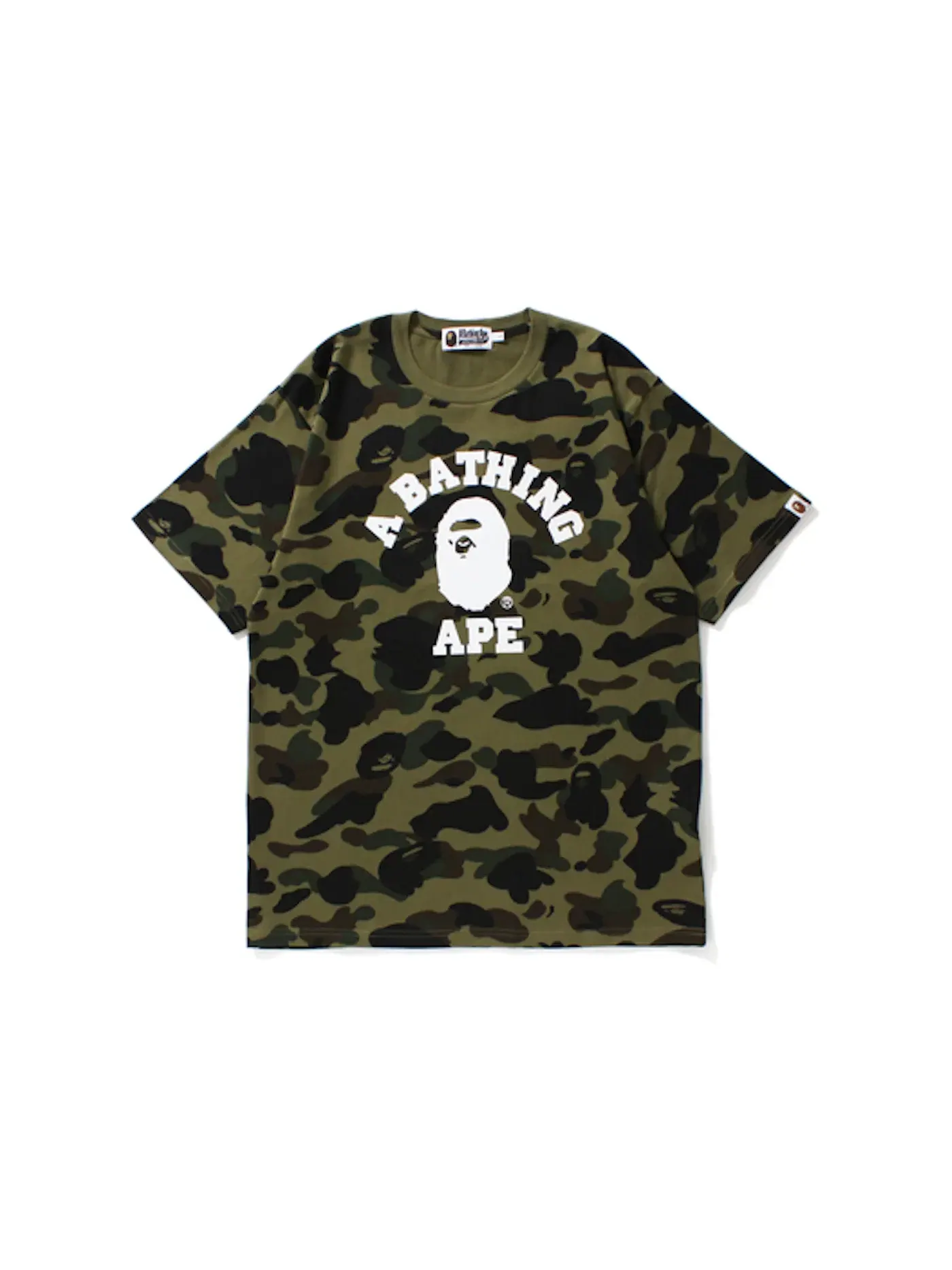 Мужская футболка с камуфляжным принтом Tee BAPE — изображение 1 из 1, зеленый