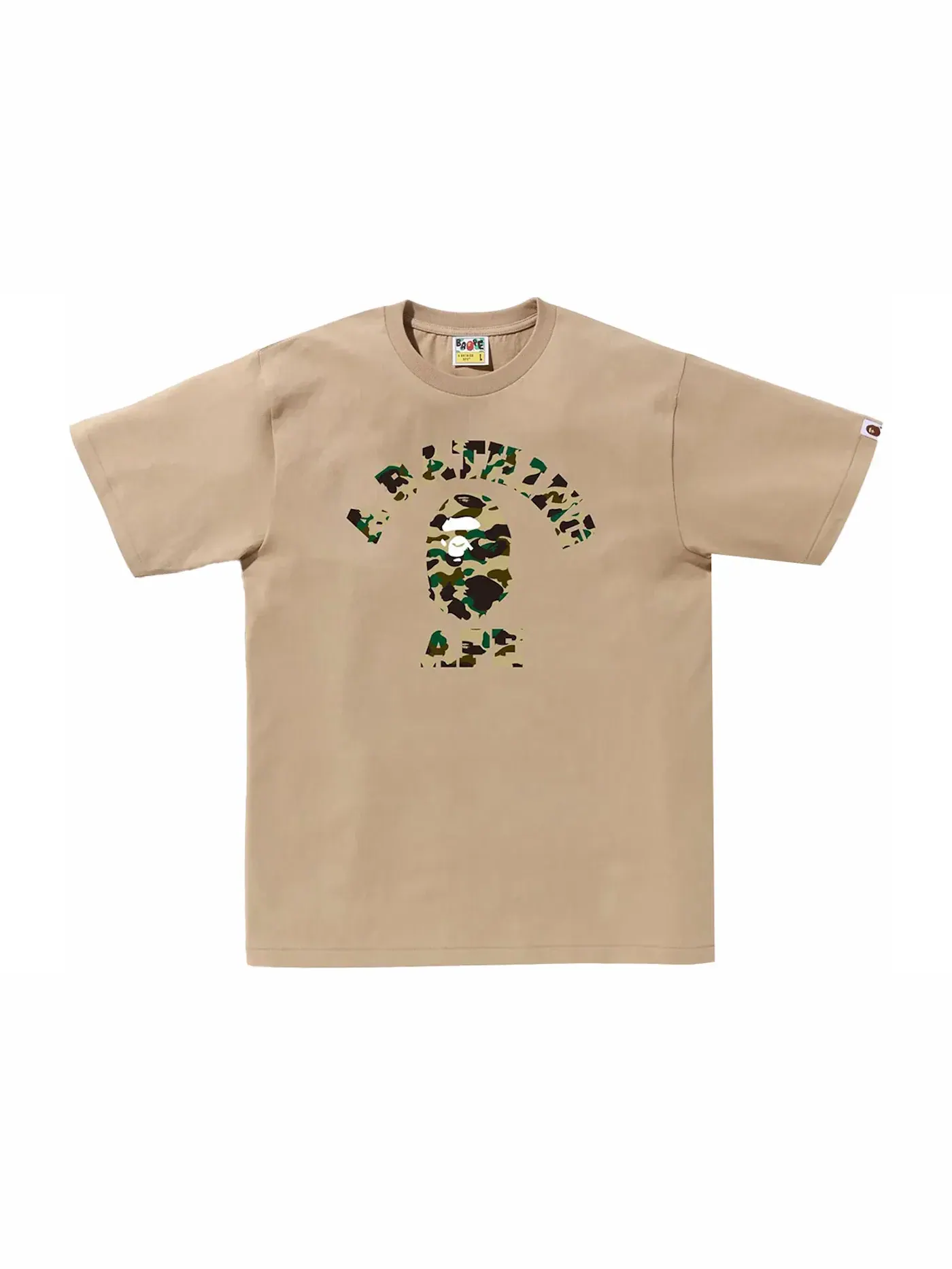 Мужская футболка с принтом Tee (SS24) BAPE — изображение 1 из 1, бежевый желтый