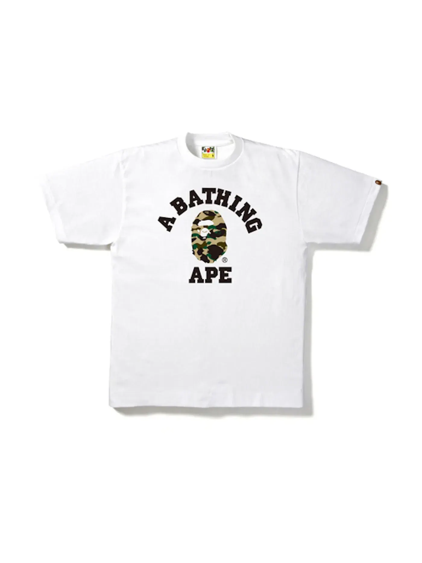 Мужская футболка с камуфляжным принтом BAPE Tee — изображение 1 из 1, белый