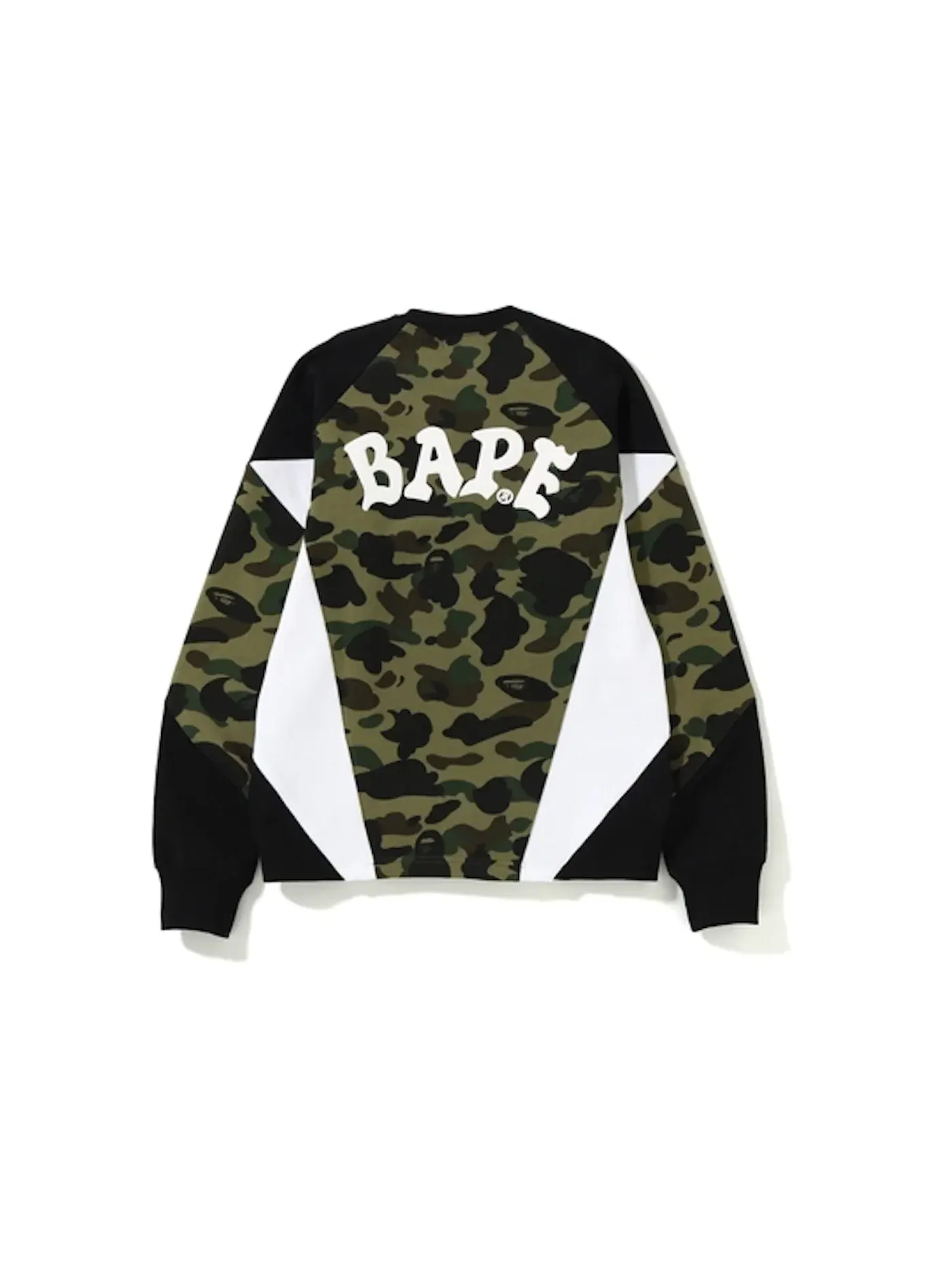 Мужской свитшот с принтом BAPE Crewneck — изображение 2 из 2, зеленый