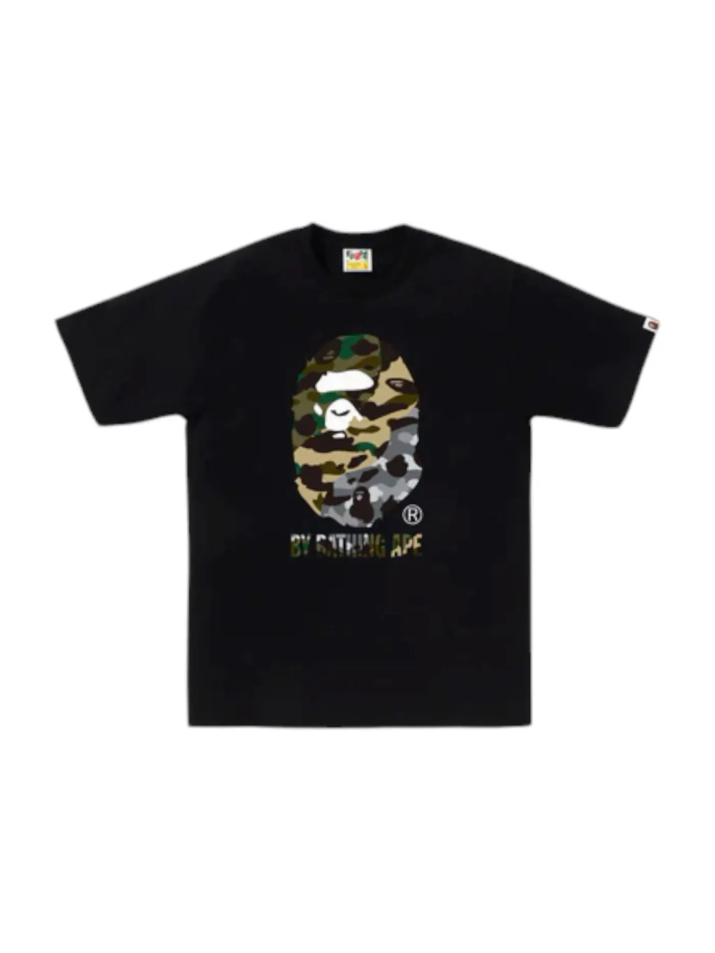 Мужская футболка с принтом BAPE 1st Camo Crazy By Bathing Ape Tee BAPE — изображение 1 из 1, черный
