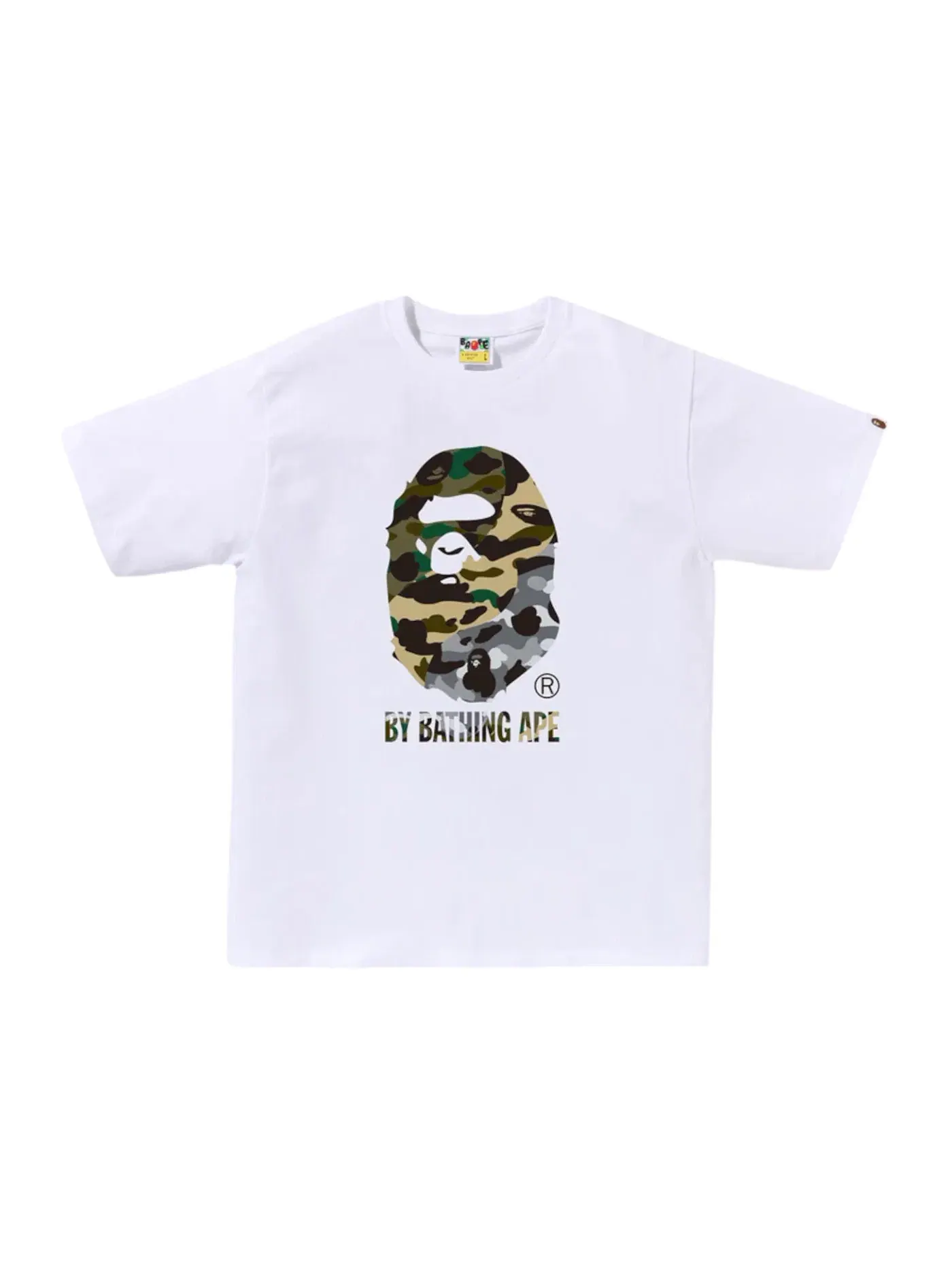 Мужская футболка с принтом Crazy BAPE 1st Camo BAPE Tee — изображение 1 из 1, белый