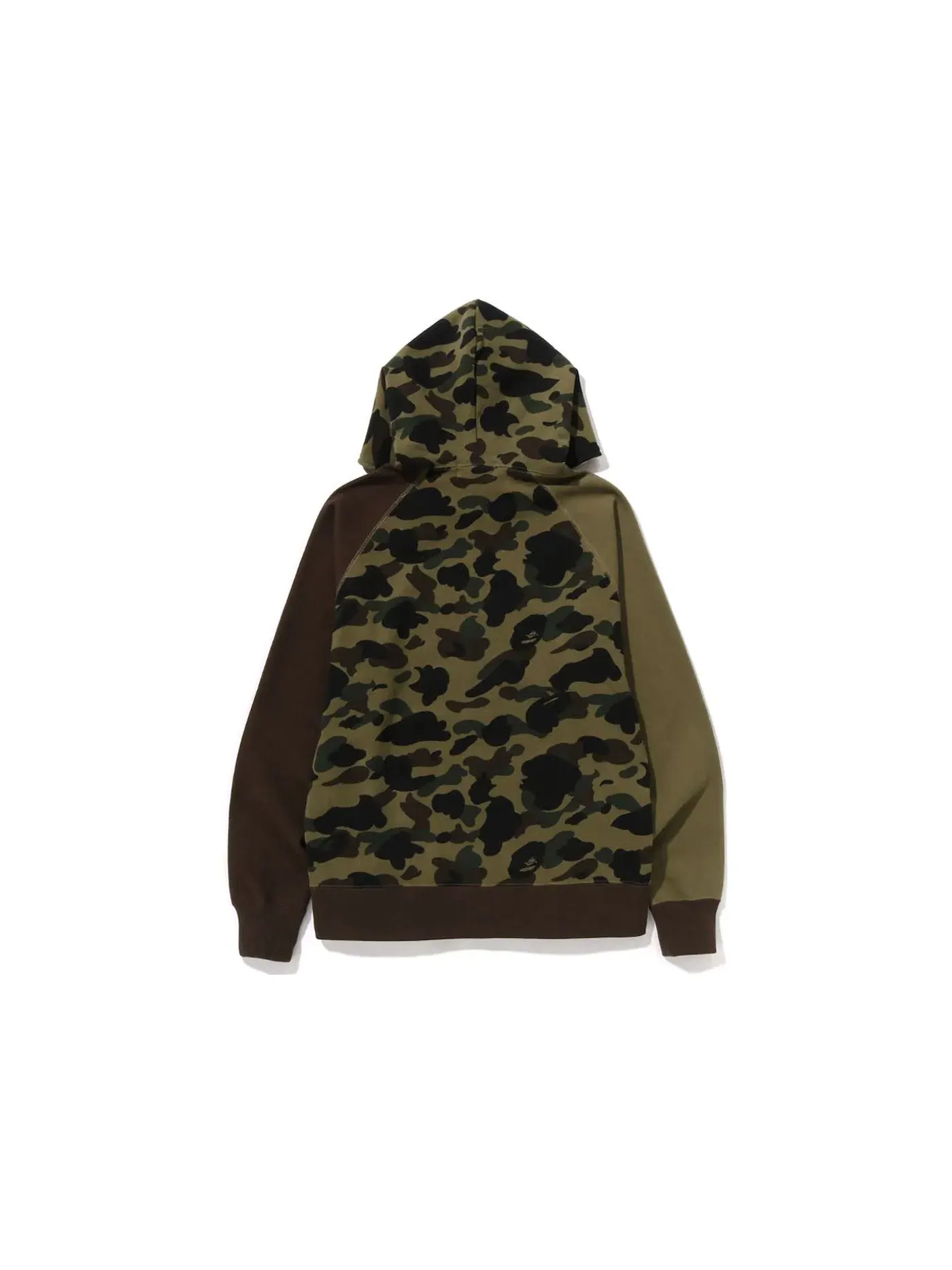 Мужская худи с принтом BAPE 1st Camo Crazy College Full Zip Hoodie (SS23) BAPE — изображение 2 из 2, зеленый