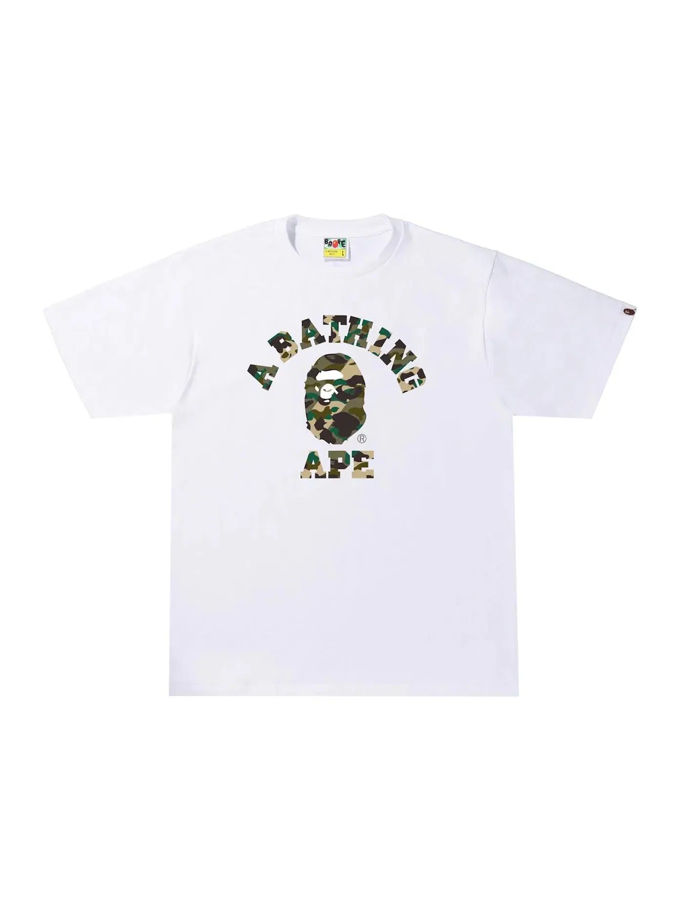 Мужская футболка с камуфляжным принтом BAPE Tee — изображение 1 из 1, белый