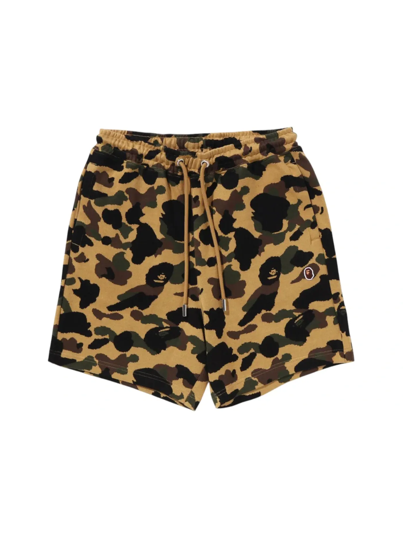 Мужские шорты свободного кроя с камуфляжным принтом BAPE — изображение 1 из 2, желтый