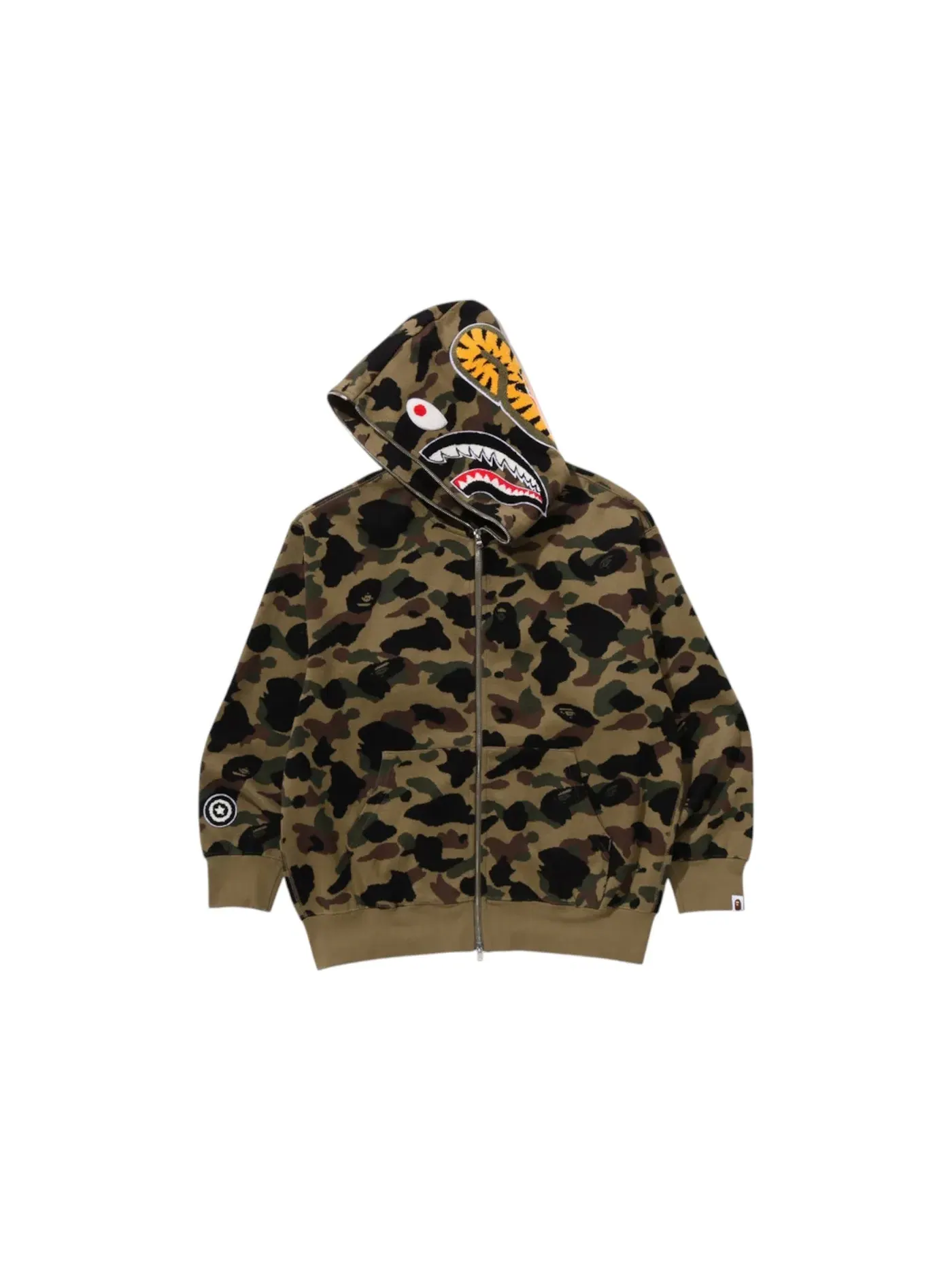 Мужская худи с камуфляжным принтом BAPE 1st Camo Jacquard Shark Relaxed Fit Full Zip Hoodie BAPE — изображение 2 из 2