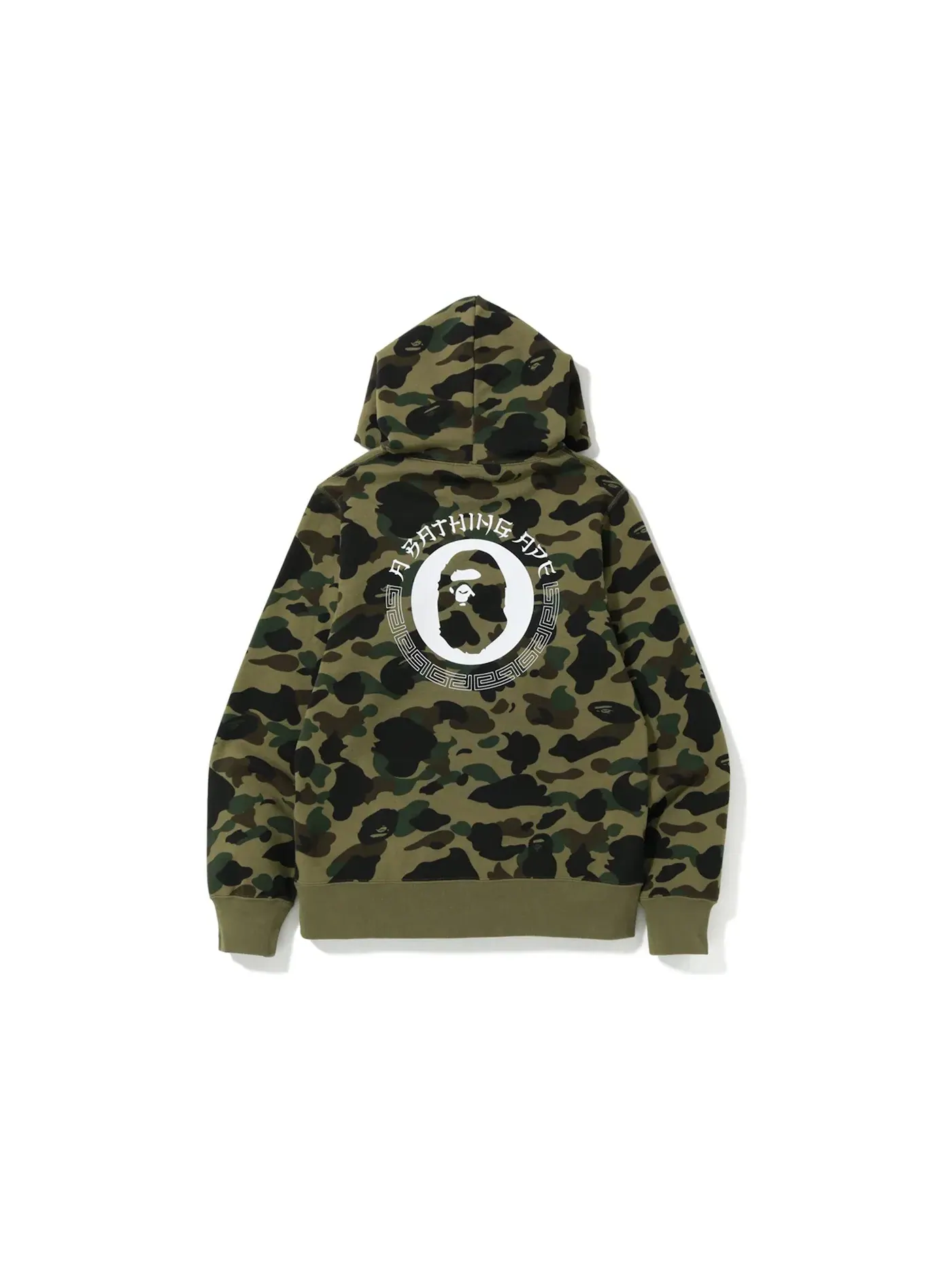Мужской свитшот с капюшоном с принтом 1st Camo Kanji Pullover Hoodie BAPE — изображение 2 из 2, зеленый