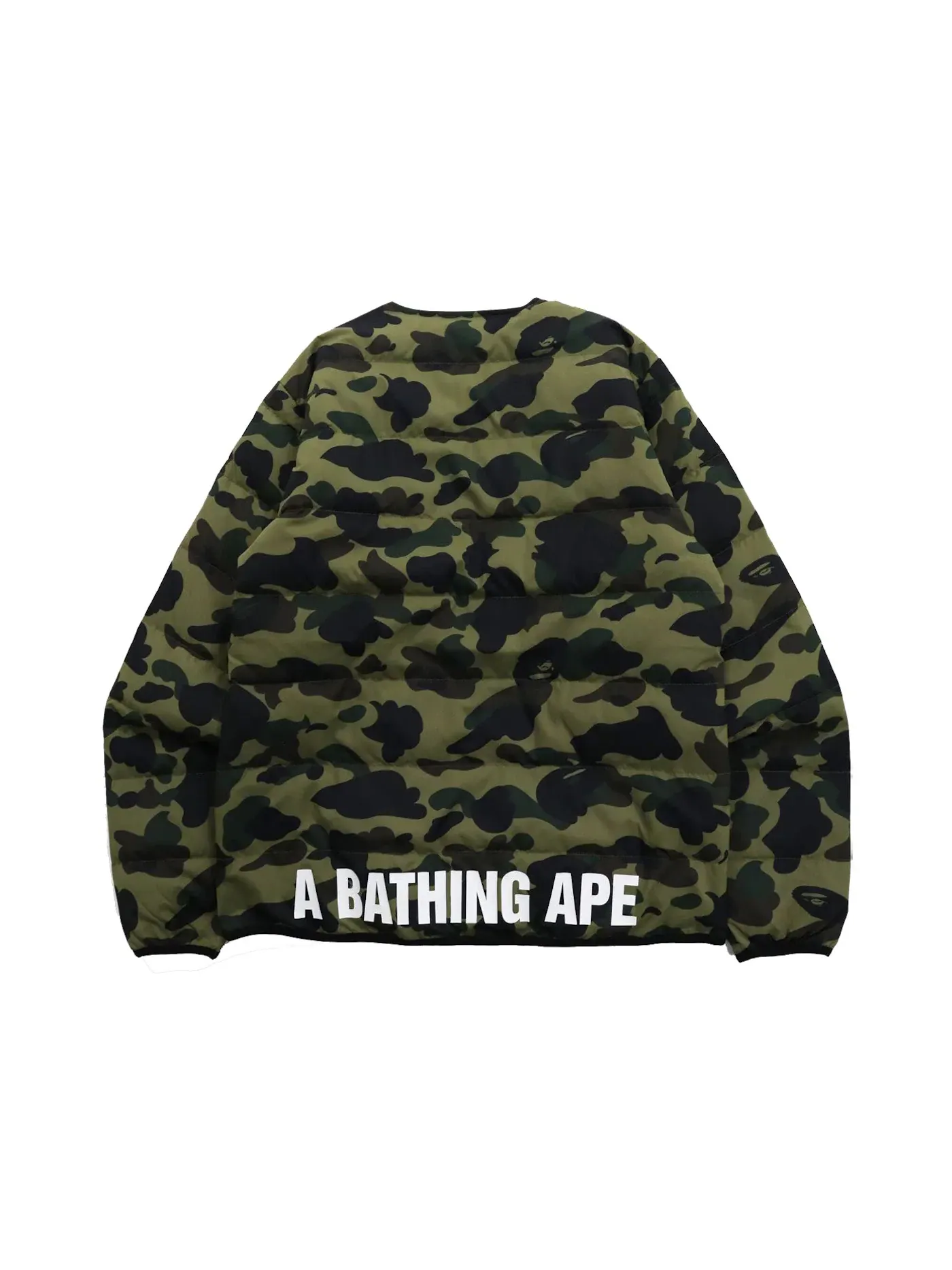 Мужская куртка с камуфляжным принтом BAPE 1st Camo Light Weight Down Jacket FW21 — изображение 2 из 2, зеленый