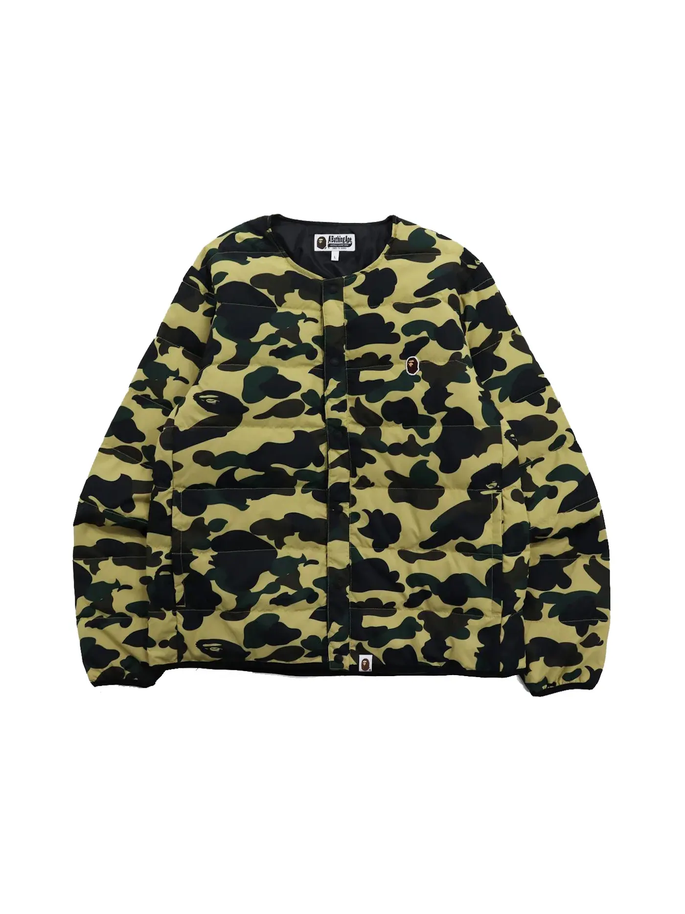 Мужская куртка с принтом BAPE 1st Camo Light Weight Down Jacket (FW21) BAPE — изображение 1 из 2, желтый