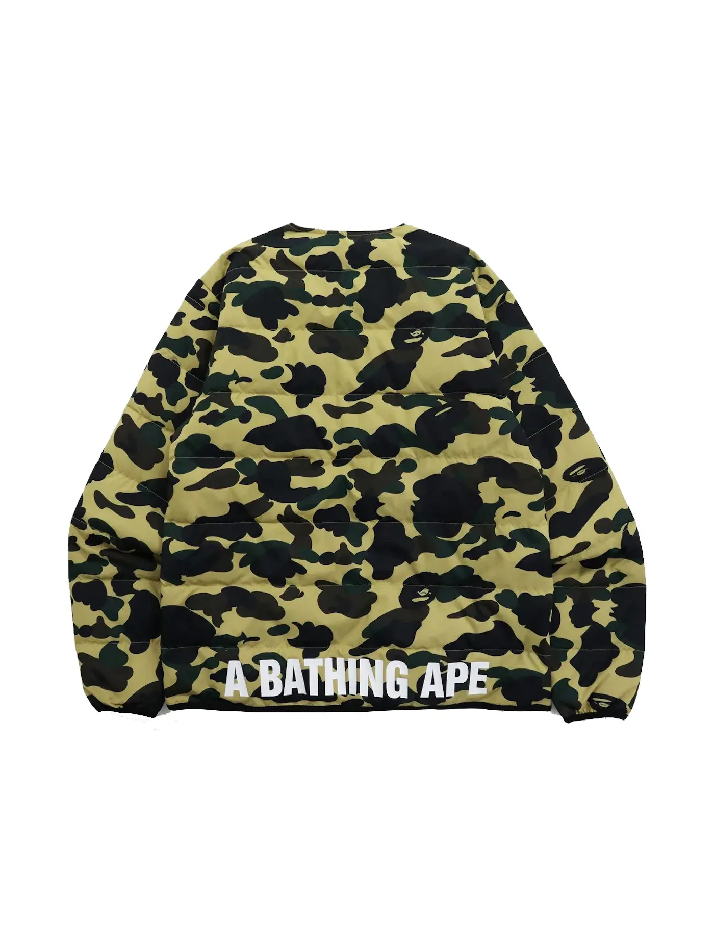 Мужская куртка с принтом BAPE 1st Camo Light Weight Down Jacket (FW21) BAPE — изображение 2 из 2, желтый