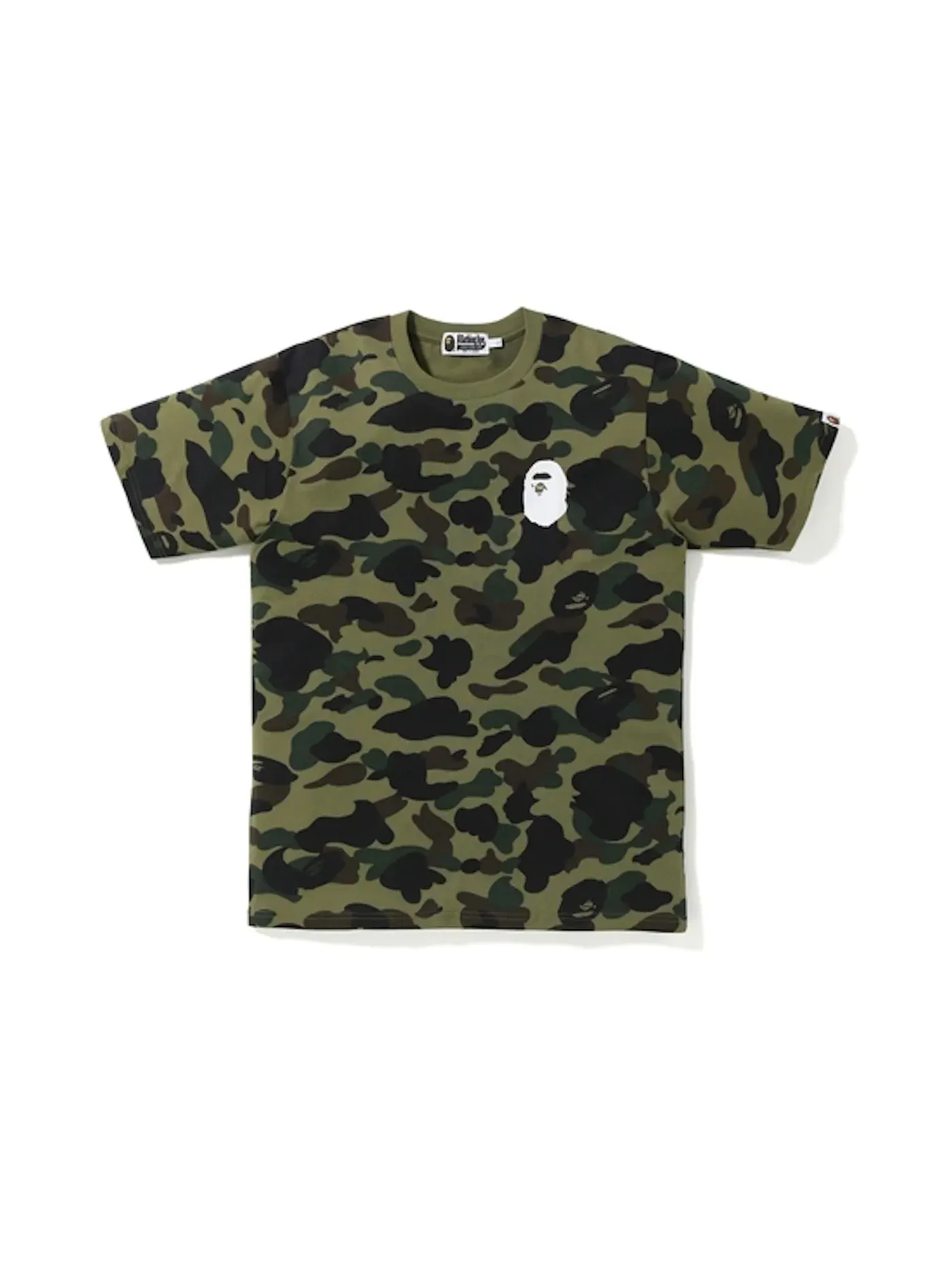 Мужская футболка с камуфляжным принтом BAPE Tee — изображение 1 из 2, зеленый