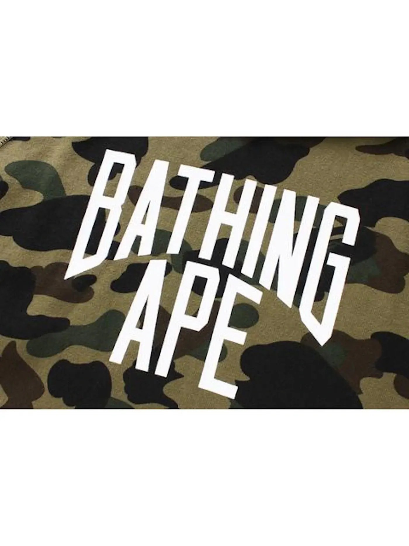 Мужской пуловер с капюшоном с принтом Hoodie BAPE — изображение 2 из 2, зеленый