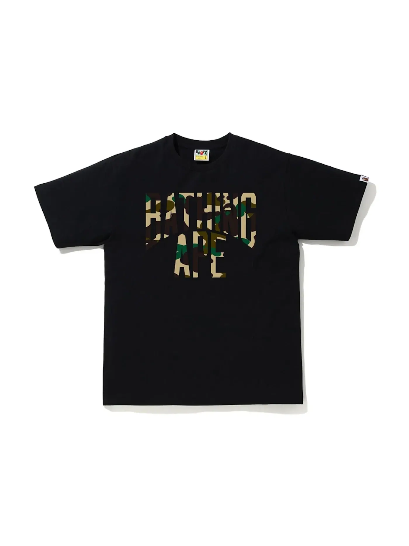 Мужская футболка с принтом BAPE 1st Camo NYC Logo Tee BAPE — изображение 1 из 1, черный/желтый