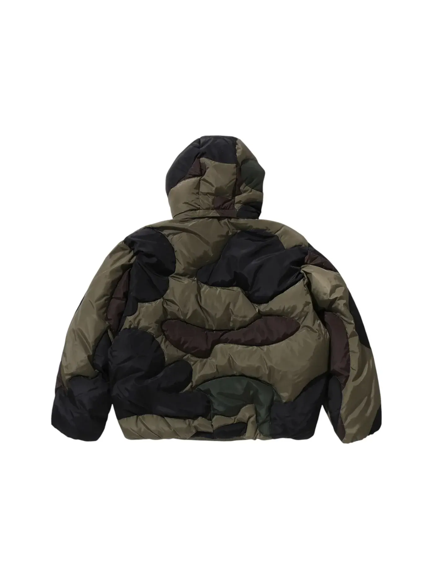 Унисекс куртка с камуфляжным принтом BAPE 1st Camo Nylon Down Jacket — изображение 3 из 3, зеленый