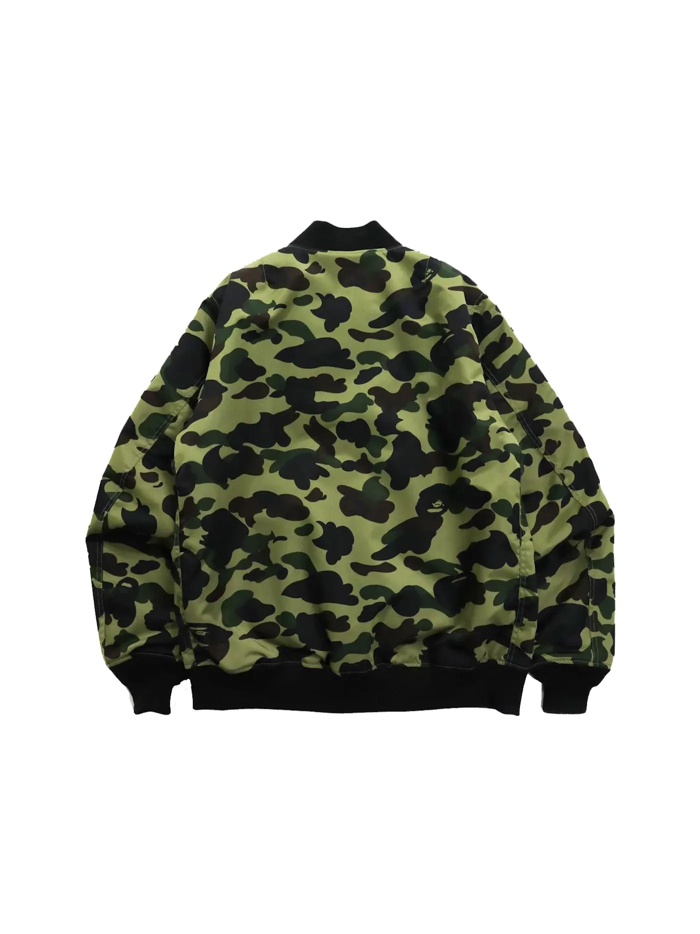 Мужская куртка-бомбер с камуфляжным принтом MA-1 BAPE — изображение 2 из 2, зеленый