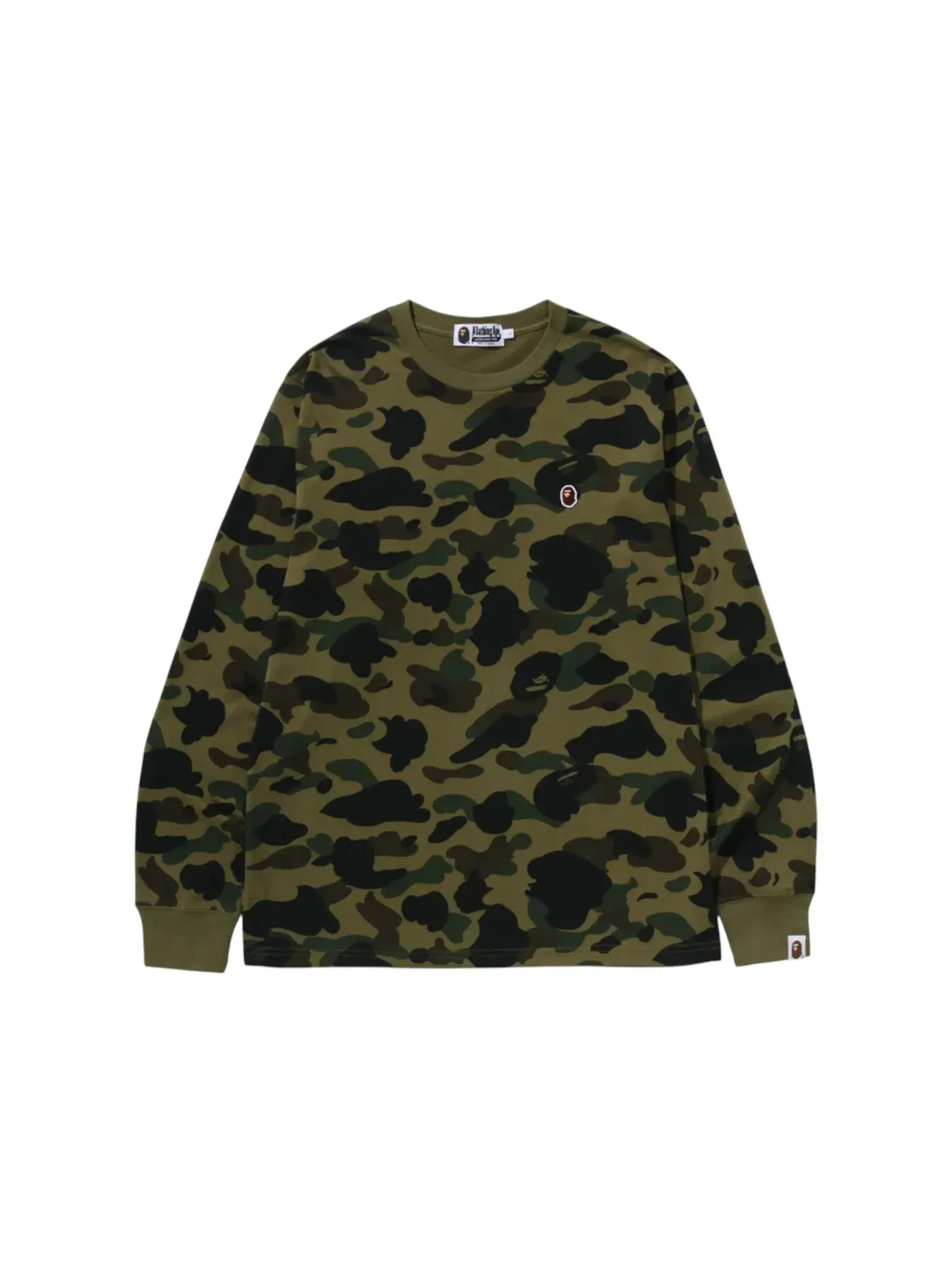 Мужская футболка с длинным рукавом с камуфляжным принтом BAPE 1st Camo One Point LS Tee (FW25) BAPE — изображение 1 из 1