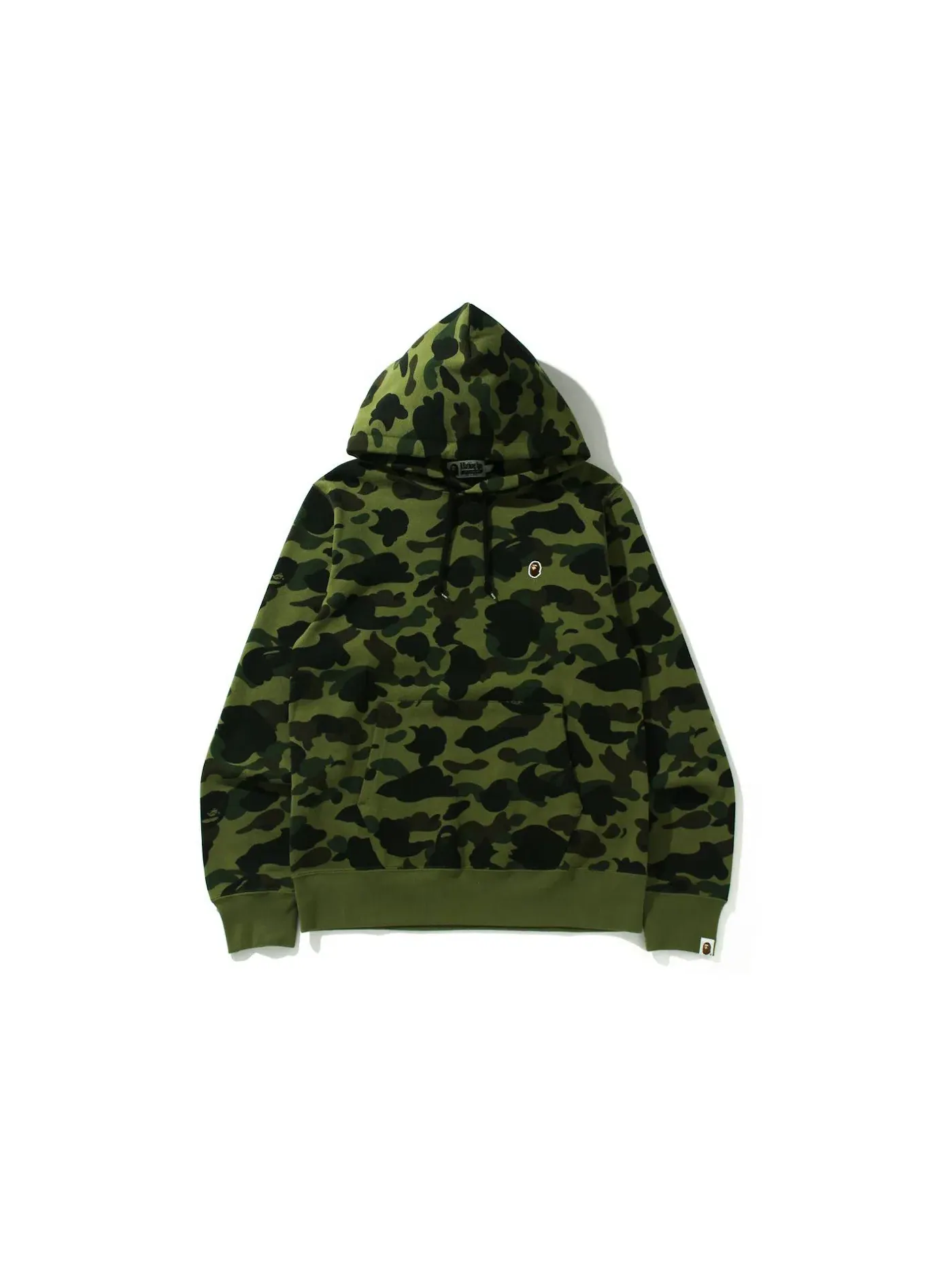 Мужской пуловер с капюшоном с принтом BAPE 1st Camo One Point Pullover Hoodie BAPE — изображение 1 из 1, зеленый