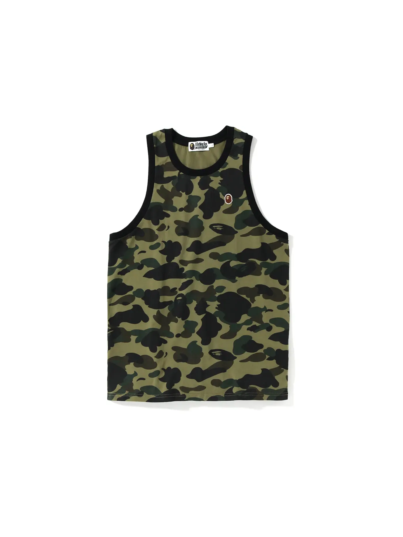 Мужской топ-майка с камуфляжным принтом Tank Top BAPE — изображение 1 из 2, зеленый