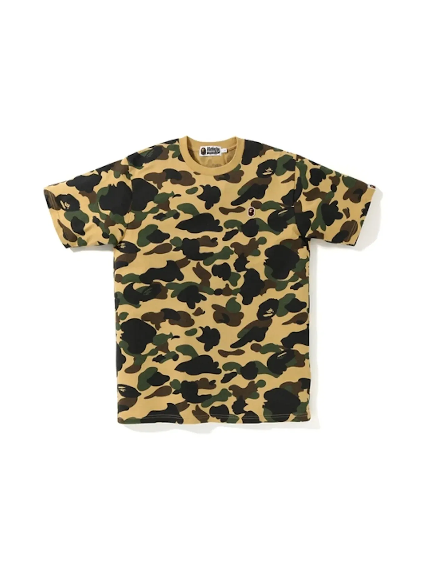 Мужская футболка с камуфляжным принтом BAPE 1st Camo One Point Tee — изображение 1 из 2, желтый