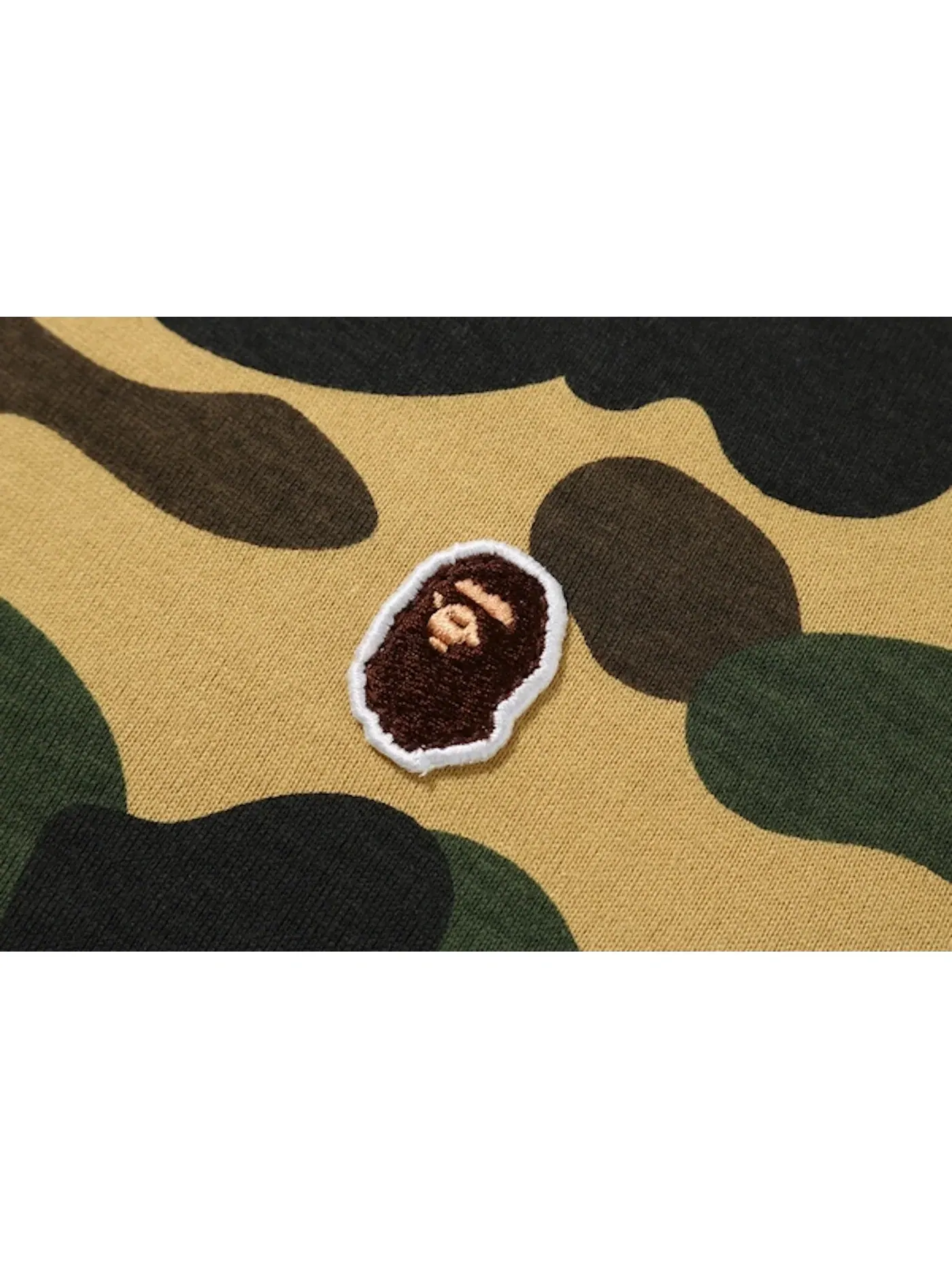 Мужская футболка с камуфляжным принтом BAPE 1st Camo One Point Tee — изображение 2 из 2, желтый