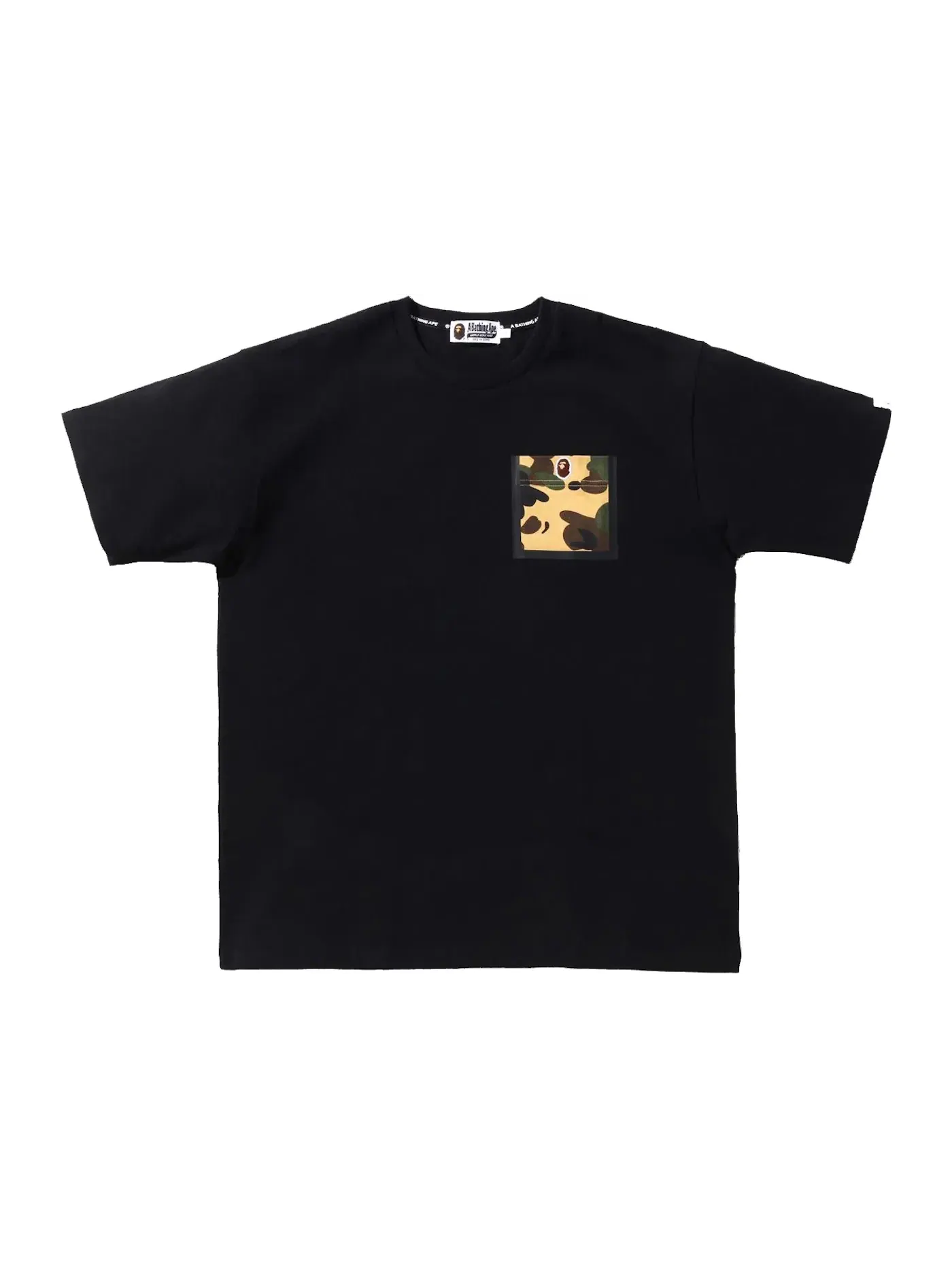 Мужская футболка с принтом BAPE 1st Camo Pocket Tee (SS22) BAPE — изображение 1 из 2, черный
