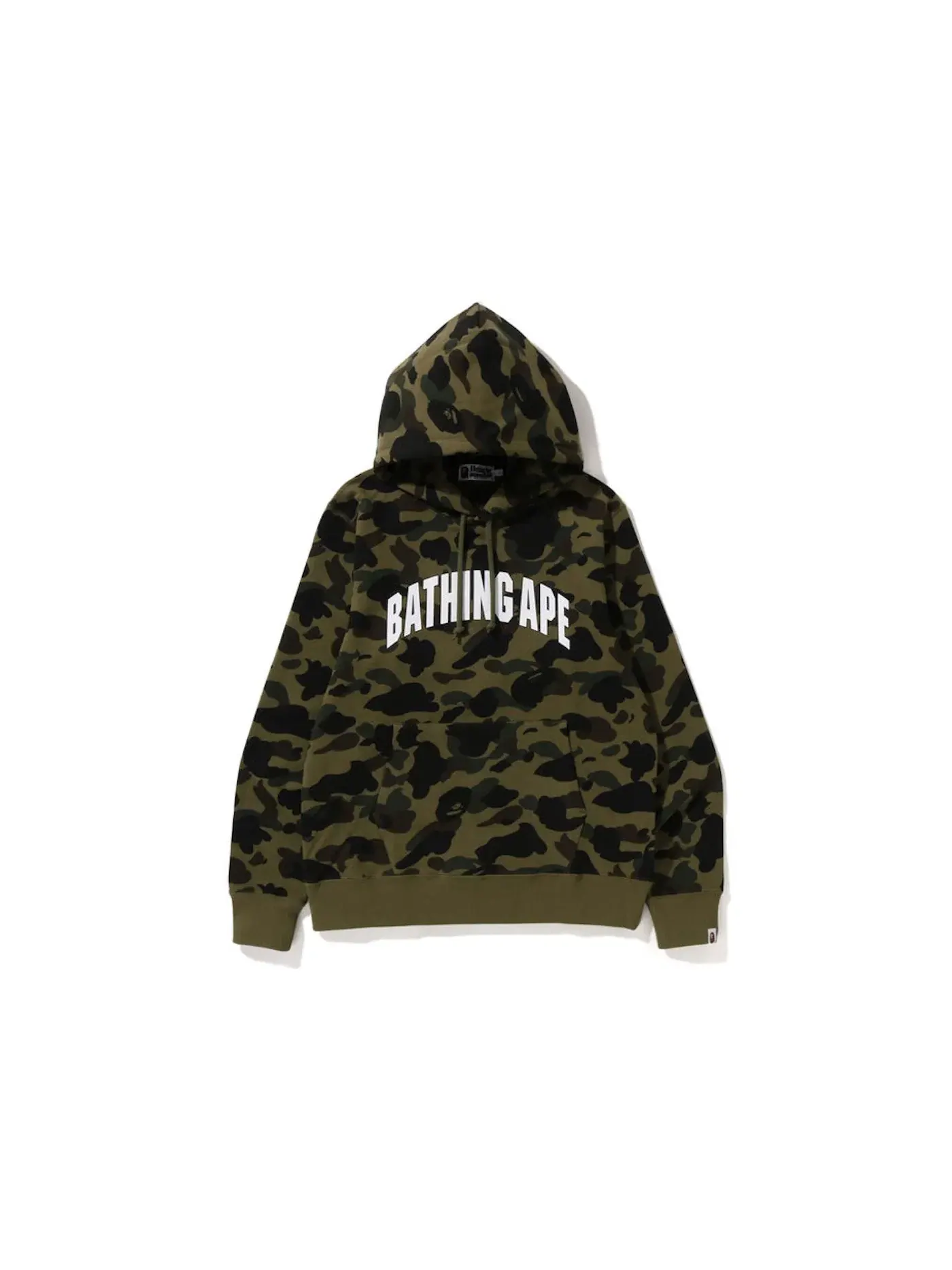 Мужской пуловер с капюшоном с принтом BAPE 1st Camo Pullover Hoodie FW22 BAPE — изображение 1 из 1, зеленый