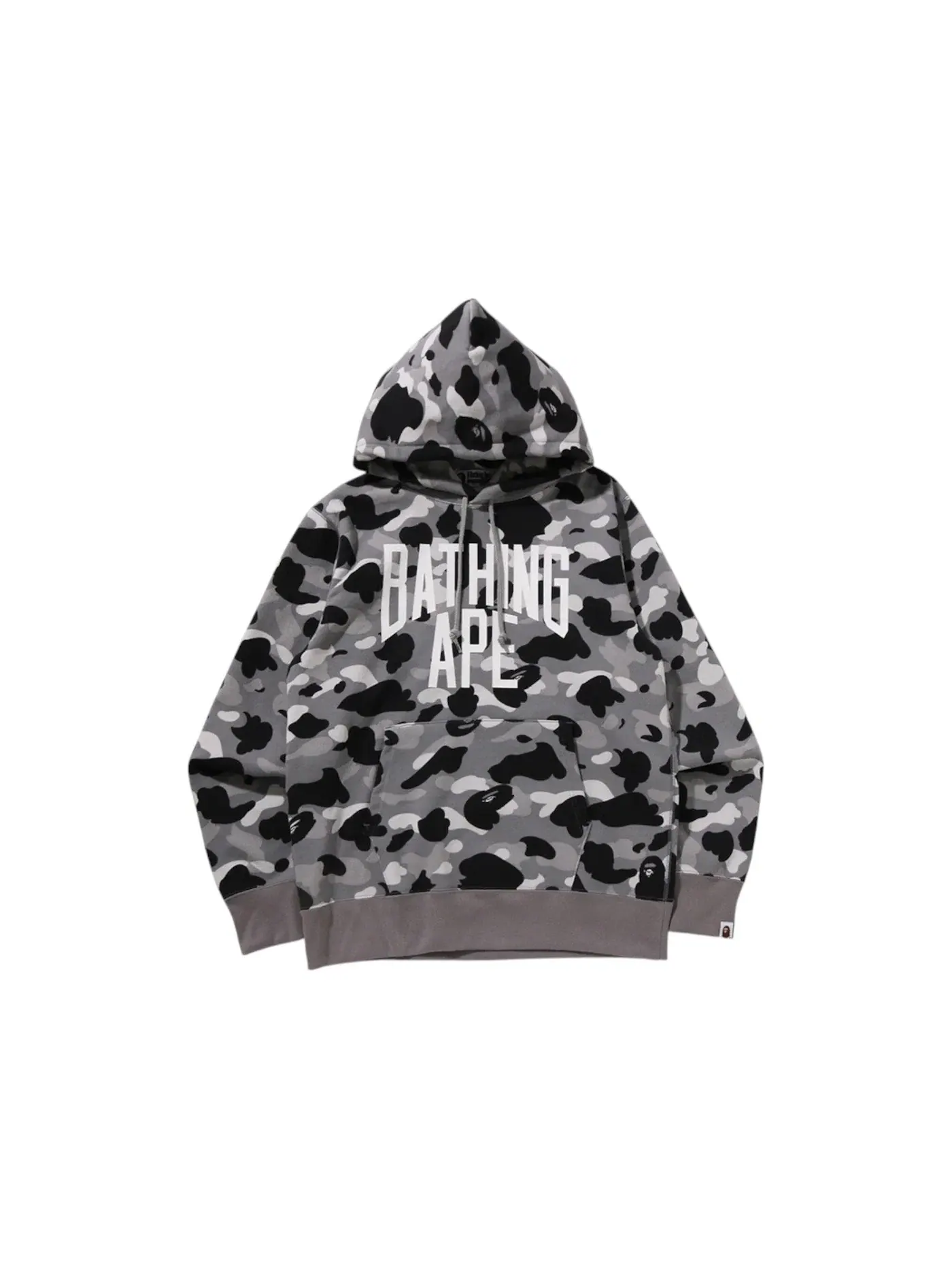 Мужской пуловер-худи с камуфляжным принтом BAPE Hoodie — изображение 1 из 1, серый