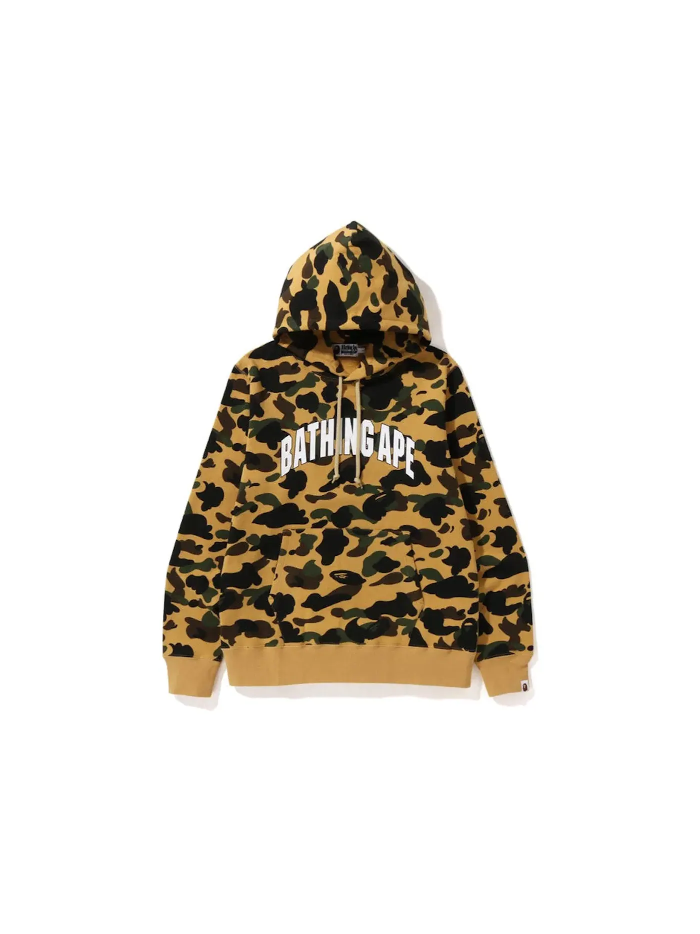 Мужской пуловер-худи с камуфляжным принтом BAPE Hoodie (FW22) — изображение 1 из 1, желтый
