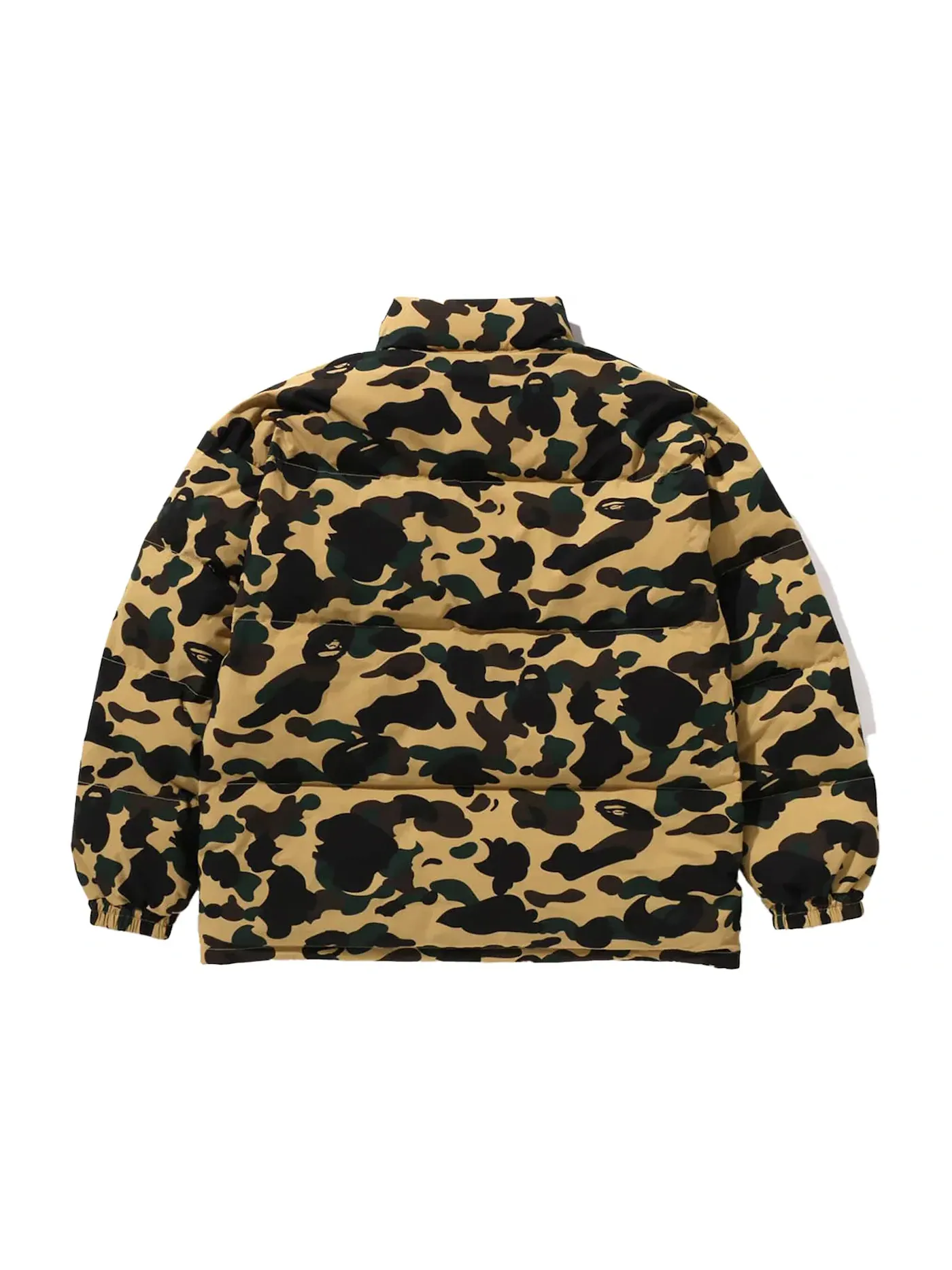 Мужская куртка с камуфляжным принтом BAPE 1st Camo Reversible Down Jacket — изображение 2 из 3, желтый