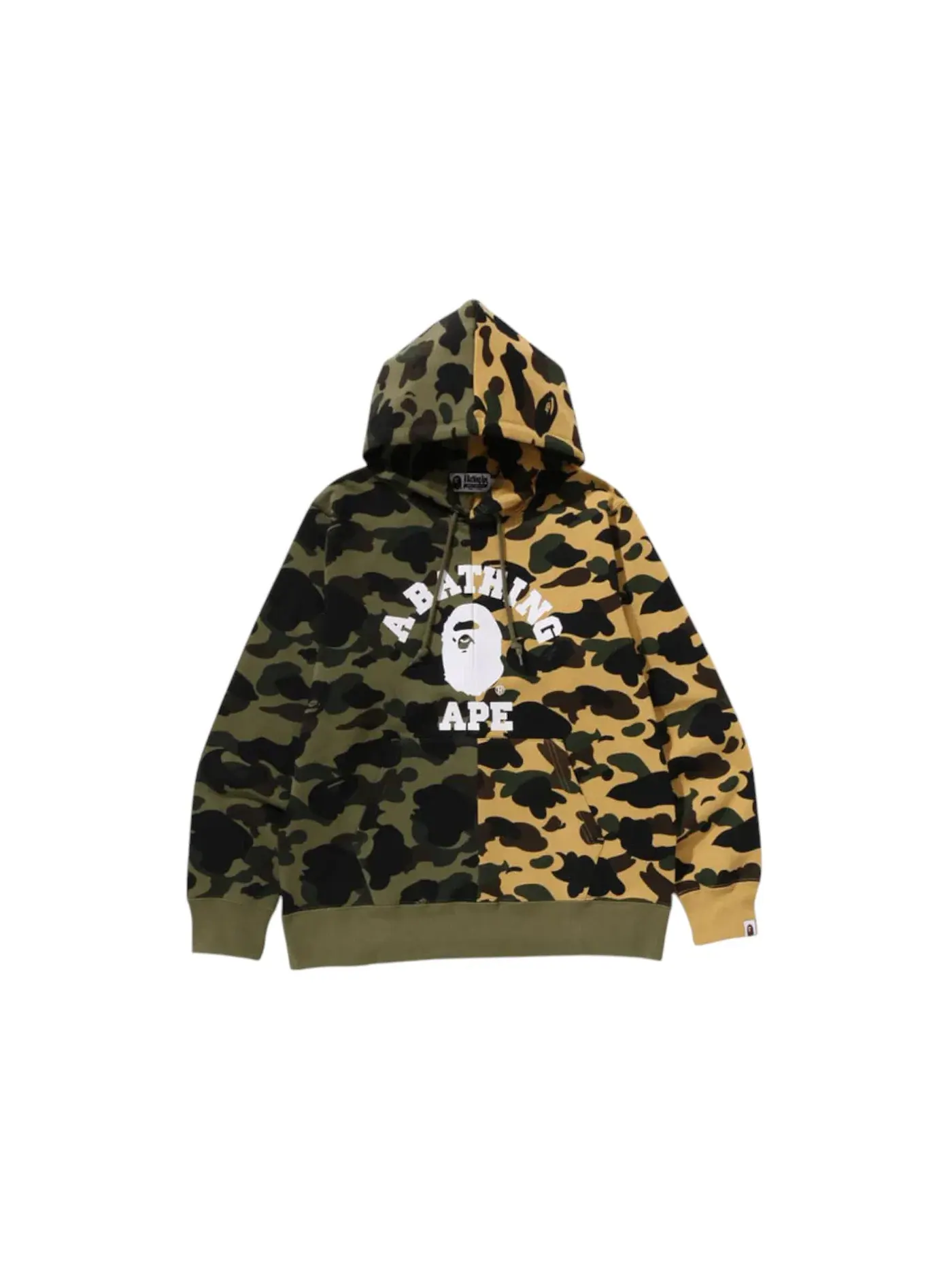 Мужской пуловер-худи с камуфляжным принтом BAPE — изображение 1 из 2, зеленый