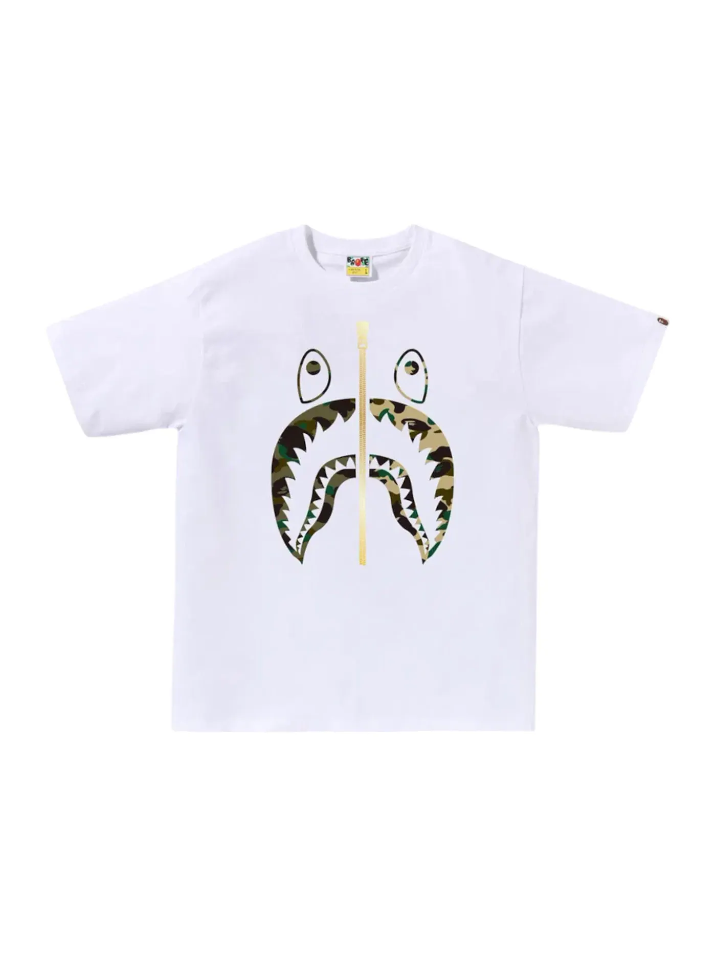 Мужская футболка с принтом BAPE 1st Camo Separate Shark Tee BAPE — изображение 1 из 1, белый