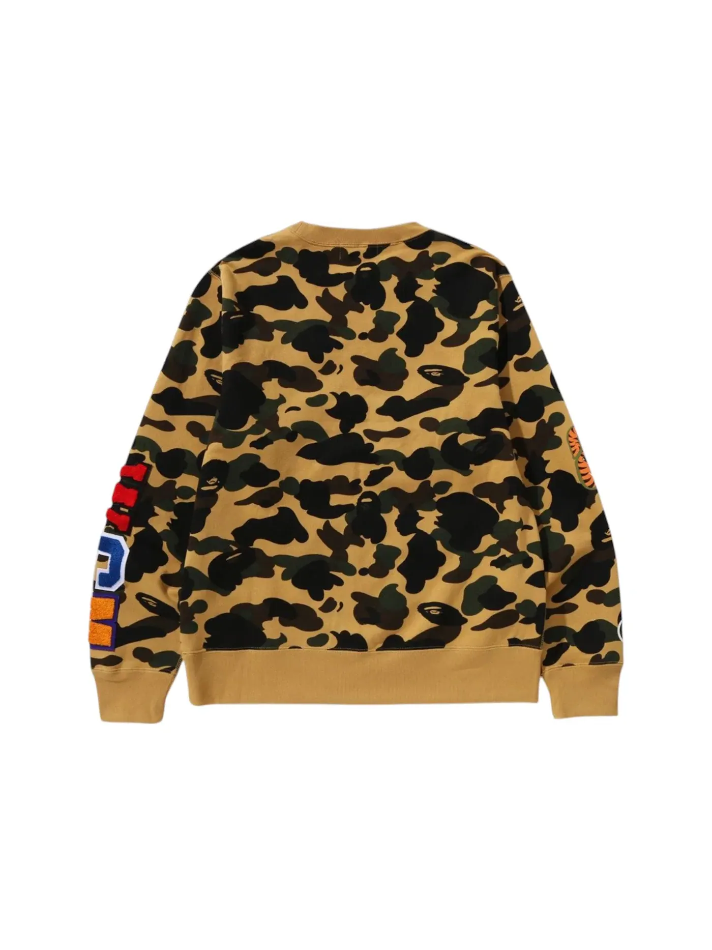 Мужской свитшот с принтом BAPE 1st Camo Shark Crewneck (SS25) BAPE — изображение 2 из 2, желтый