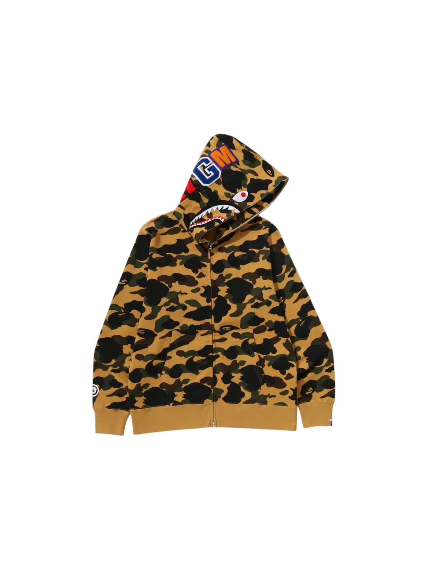 Мужская худи BAPE 1st Camo Shark Full Zip — изображение 1 из 1, желтый