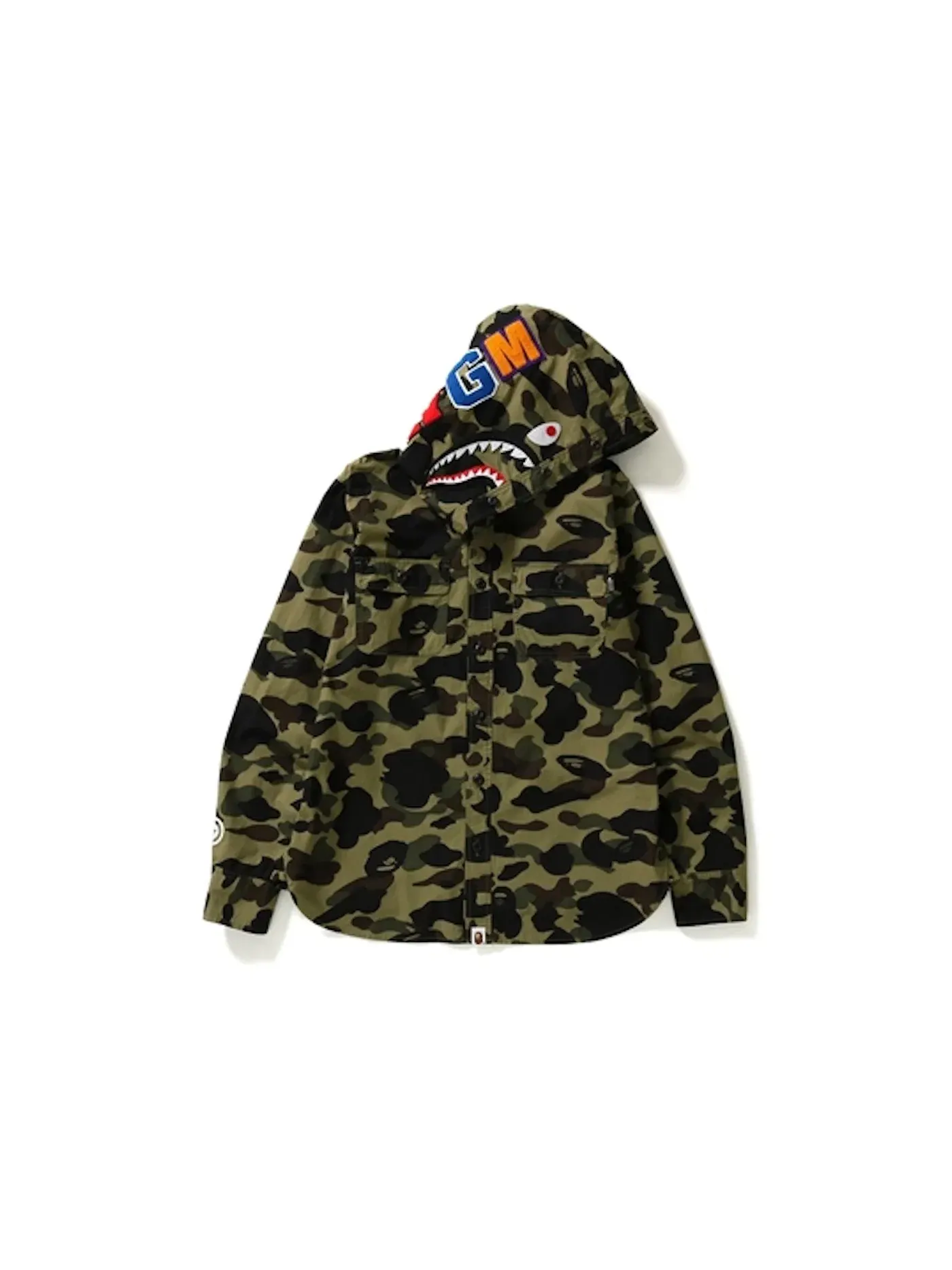 Мужская футболка с камуфляжным принтом Shirt BAPE — изображение 1 из 4, зеленый