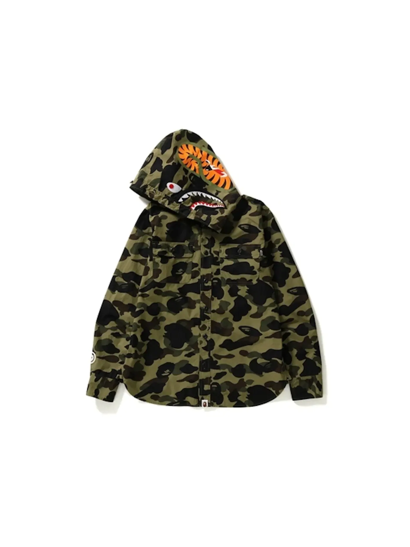 Мужская футболка с камуфляжным принтом Shirt BAPE — изображение 2 из 4, зеленый