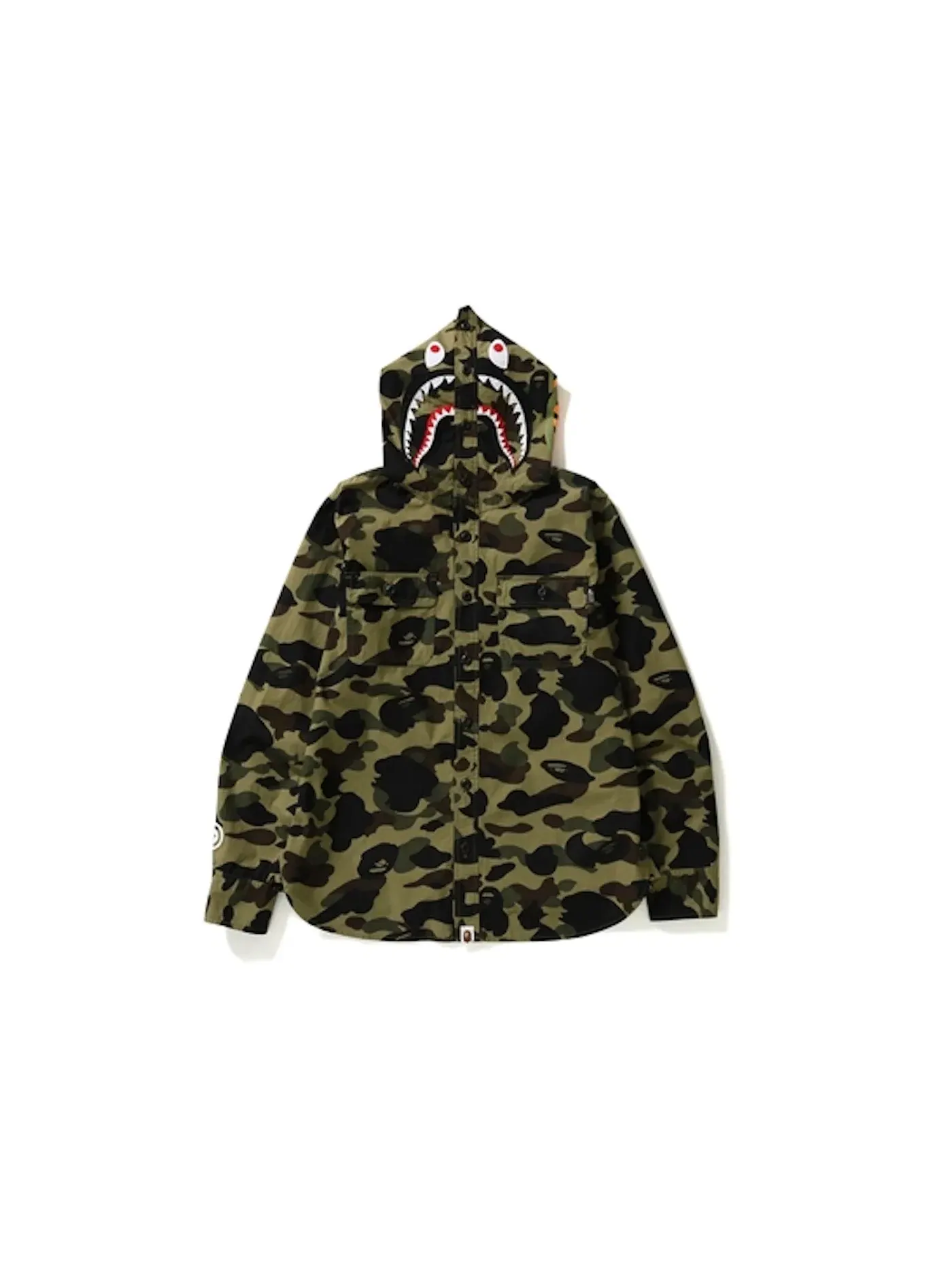 Мужская футболка с камуфляжным принтом Shirt BAPE — изображение 3 из 4, зеленый
