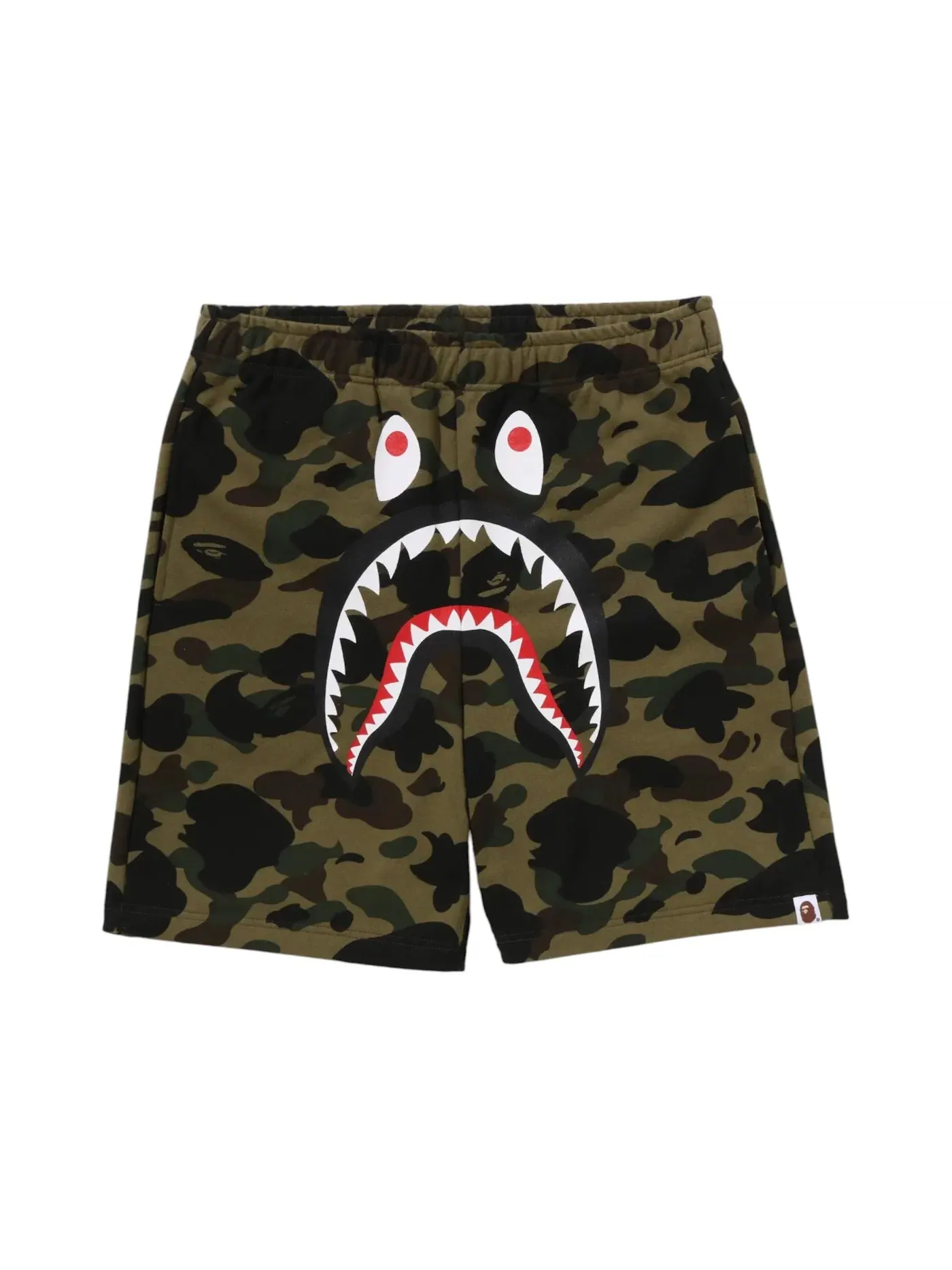 Мужские шорты с принтом BAPE 1st Camo Shark Regular Fit BAPE — изображение 1 из 1, зеленый