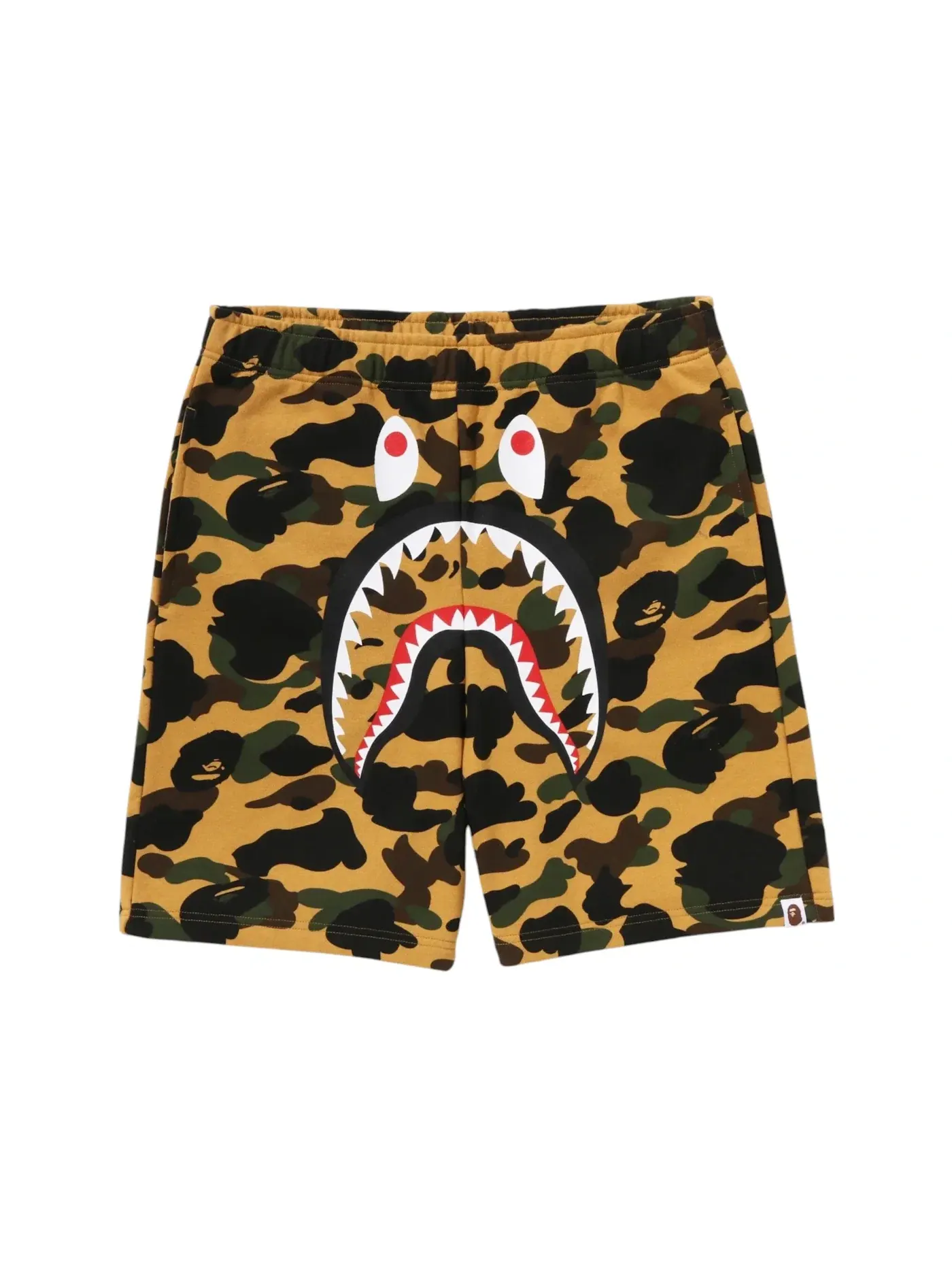 Мужские шорты свободного кроя с камуфляжным принтом BAPE Shorts — изображение 1 из 1, желтый