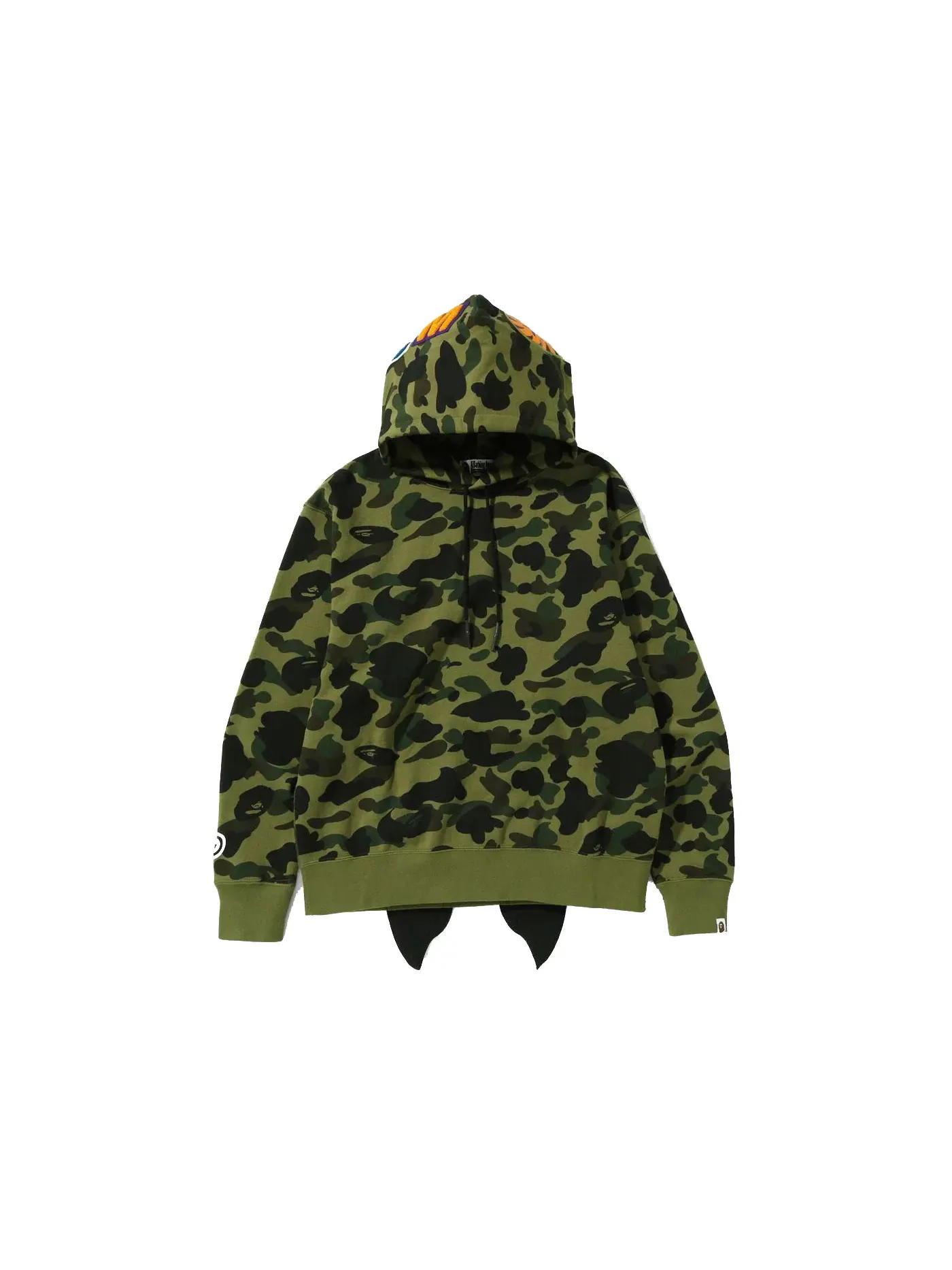 Мужской пуловер-худи свободного кроя с принтом BAPE 1st Camo Shark BAPE — изображение 1 из 2, зеленый