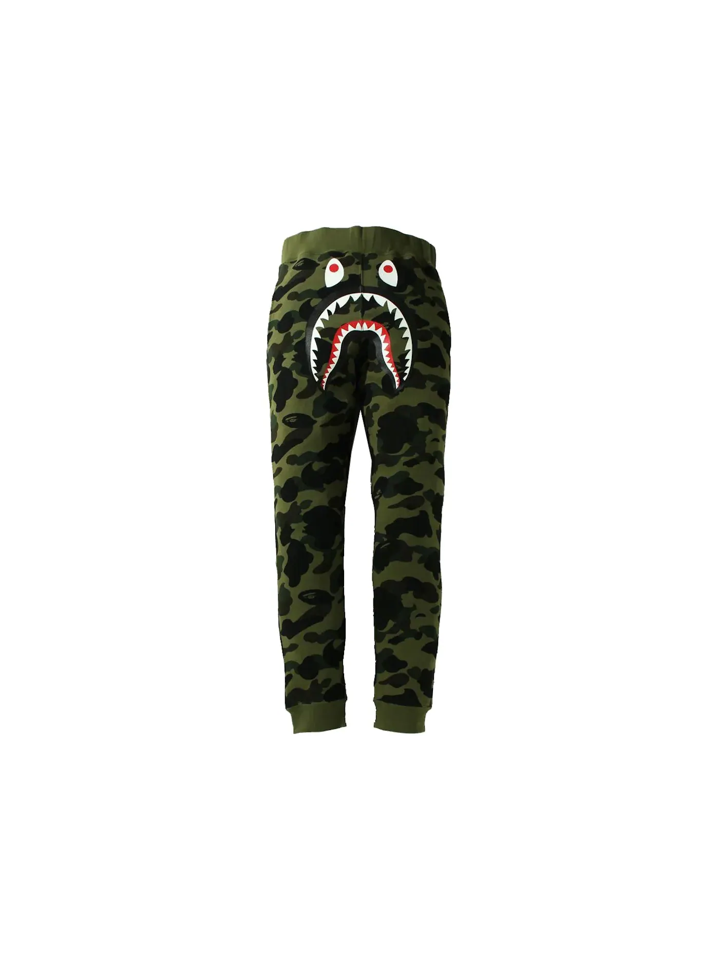 Мужские спортивные штаны с принтом Shark Slim Fit BAPE — изображение 1 из 2, зеленый
