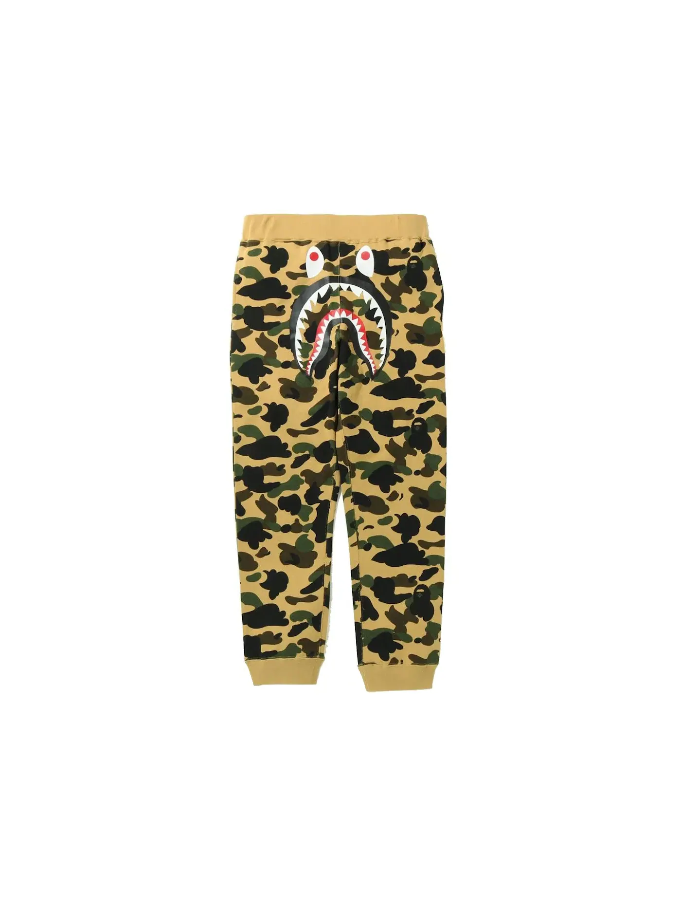 Мужские спортивные штаны с камуфляжным принтом BAPE 1st Camo Shark Slim Sweat Pants (SS22) — изображение 1 из 2, желтый