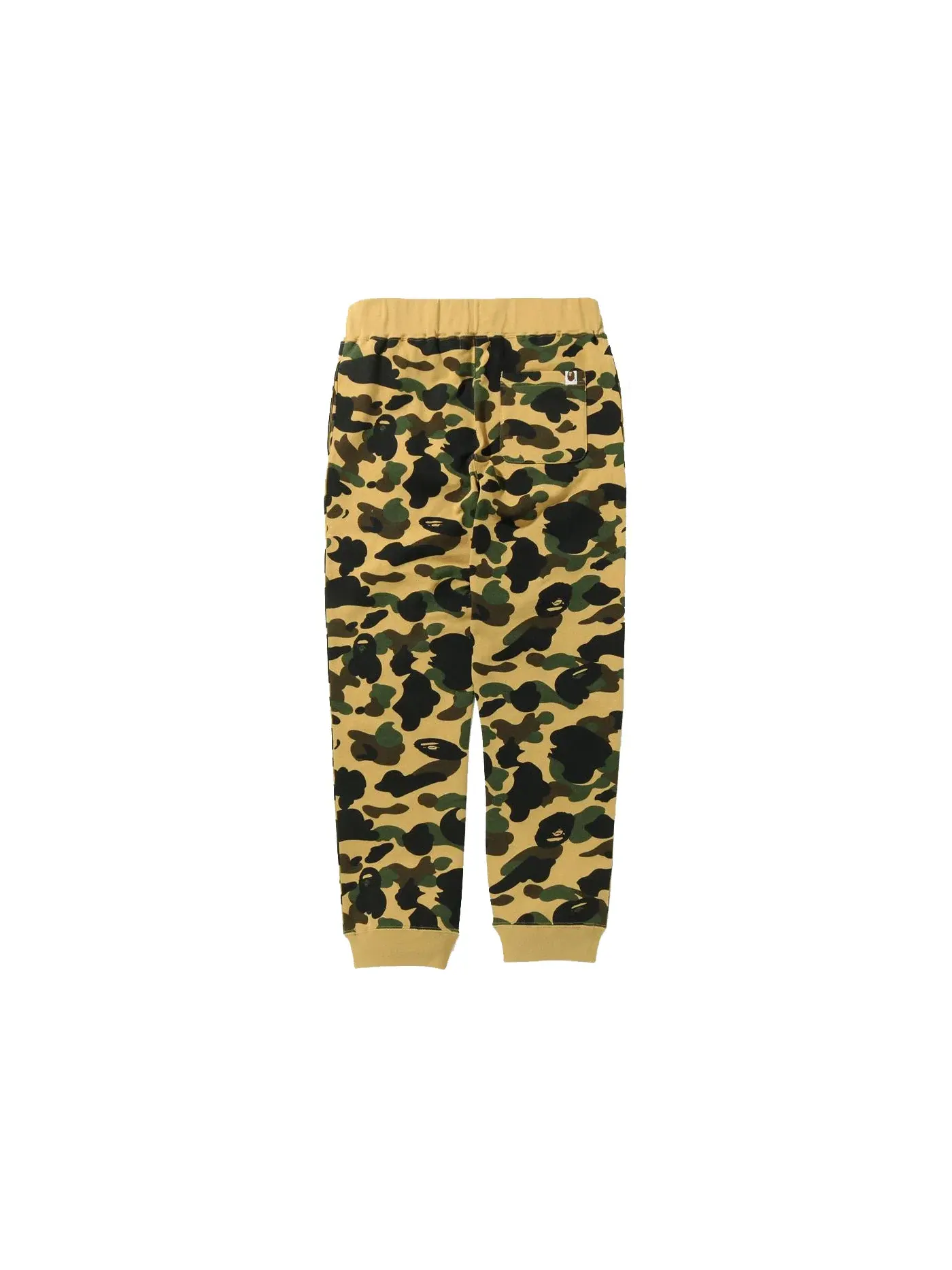 Мужские спортивные штаны с камуфляжным принтом BAPE 1st Camo Shark Slim Sweat Pants (SS22) — изображение 2 из 2, желтый
