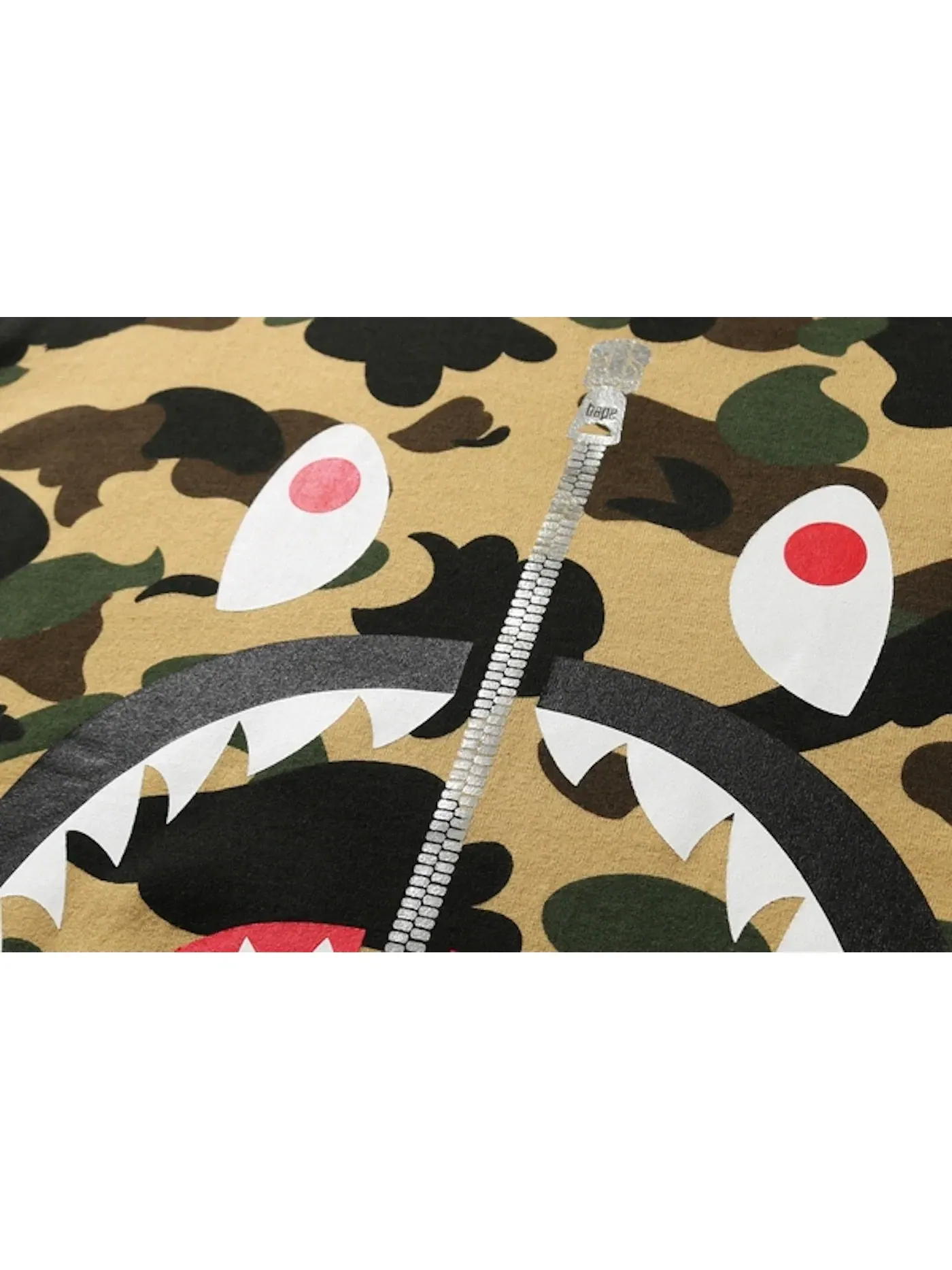 Мужская футболка с принтом BAPE 1st Camo Shark Tee — изображение 3 из 3, желтый