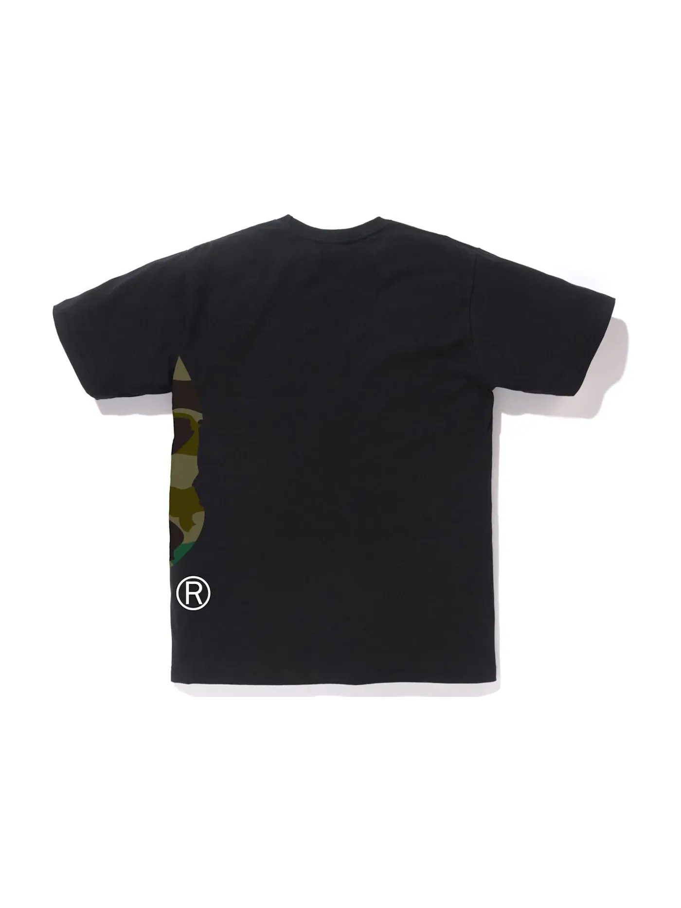 Мужская футболка с принтом BAPE 1st Camo Side Big Ape Head Tee BAPE — изображение 2 из 2, черный/зеленый