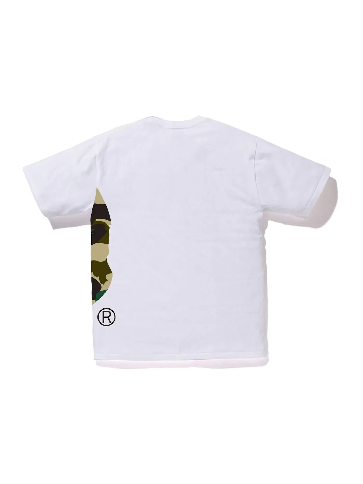 Мужская футболка с принтом BAPE 1st Camo Side Big Ape Head Tee BAPE — изображение 2 из 2, белый/желтый